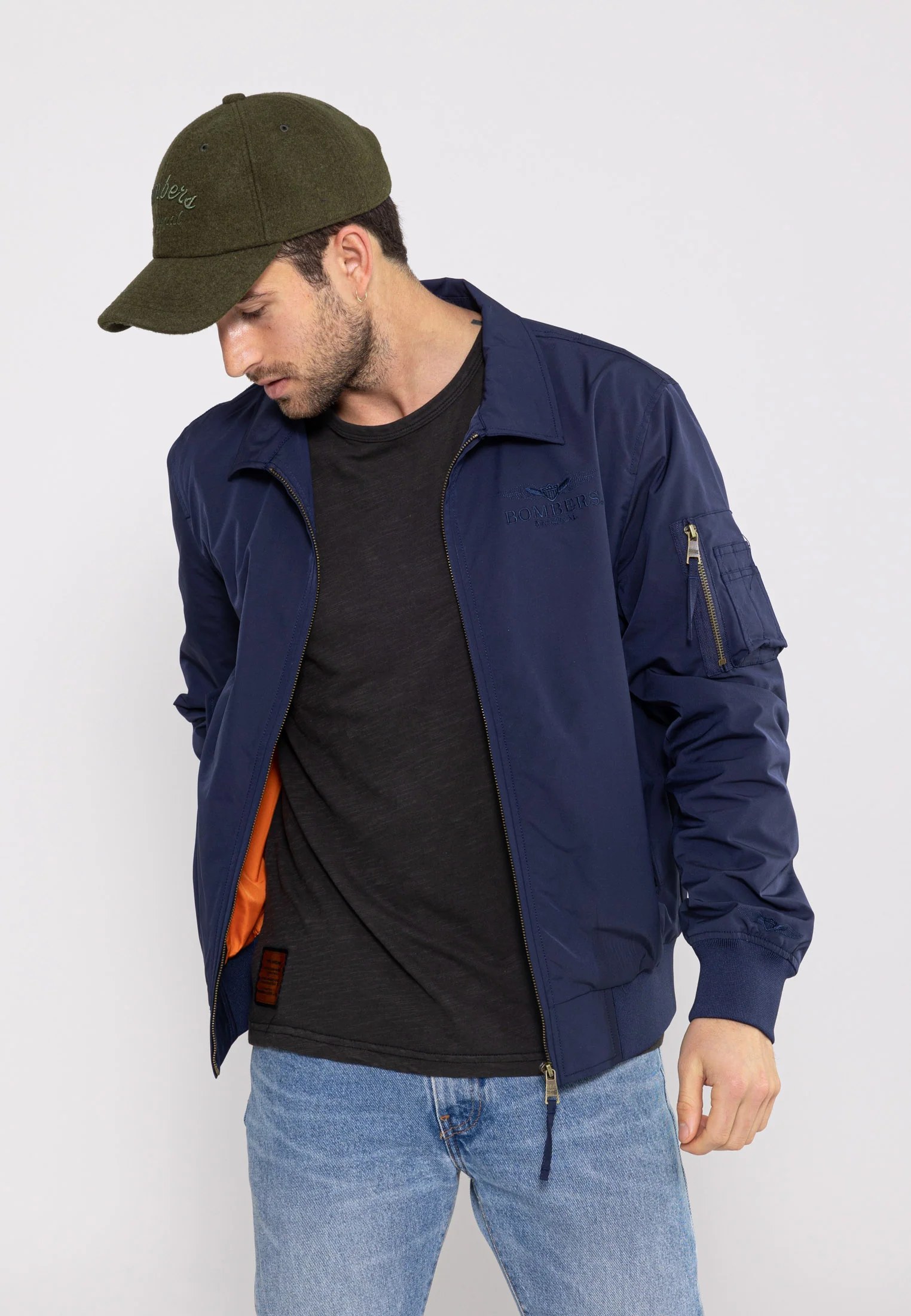 Giacca bomber Hawk M in Giacche Navy Bombers Original