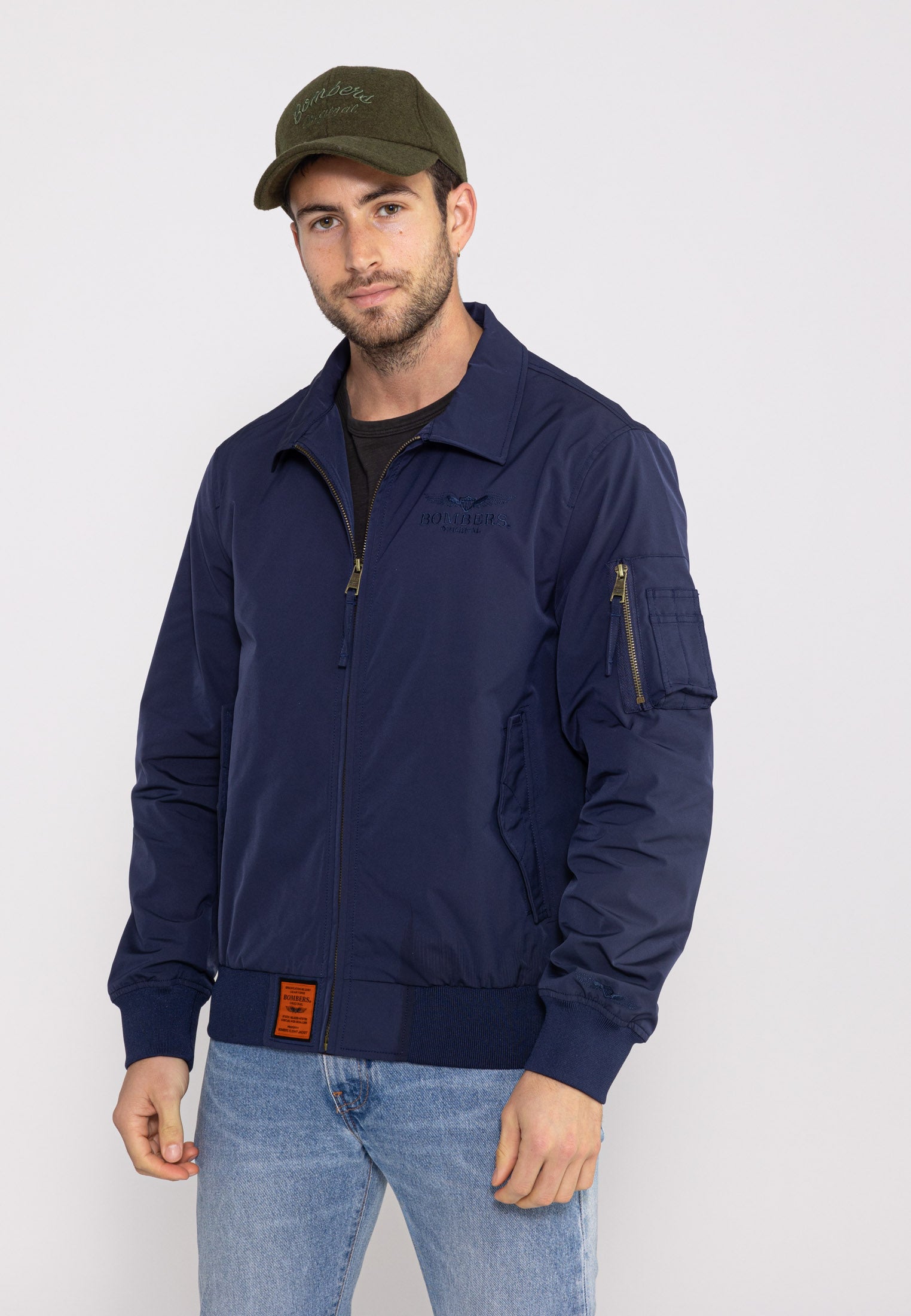 Giacca bomber Hawk M in Giacche Navy Bombers Original