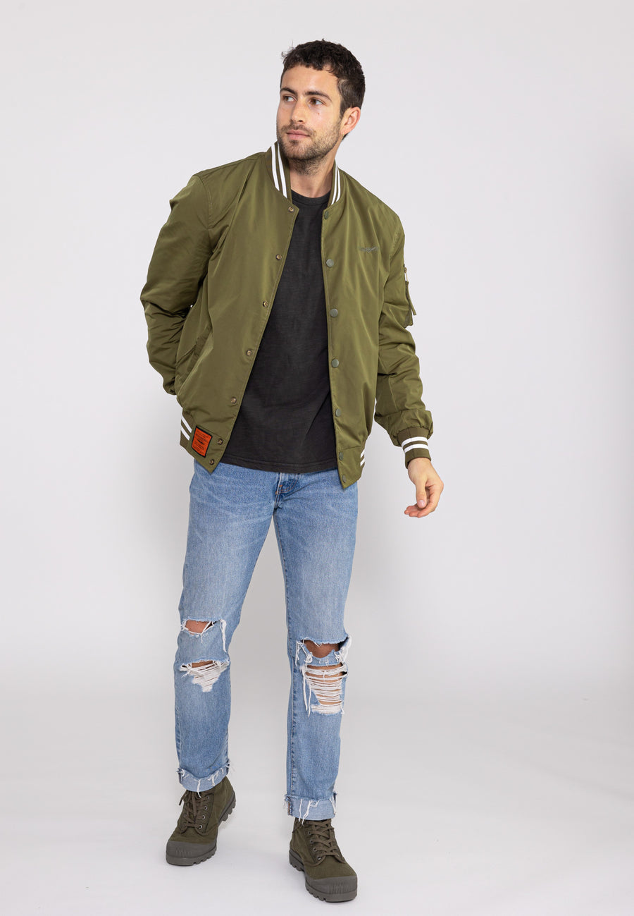 Giacca bomber Hiller M in kaki Giubbotti Bombers Original