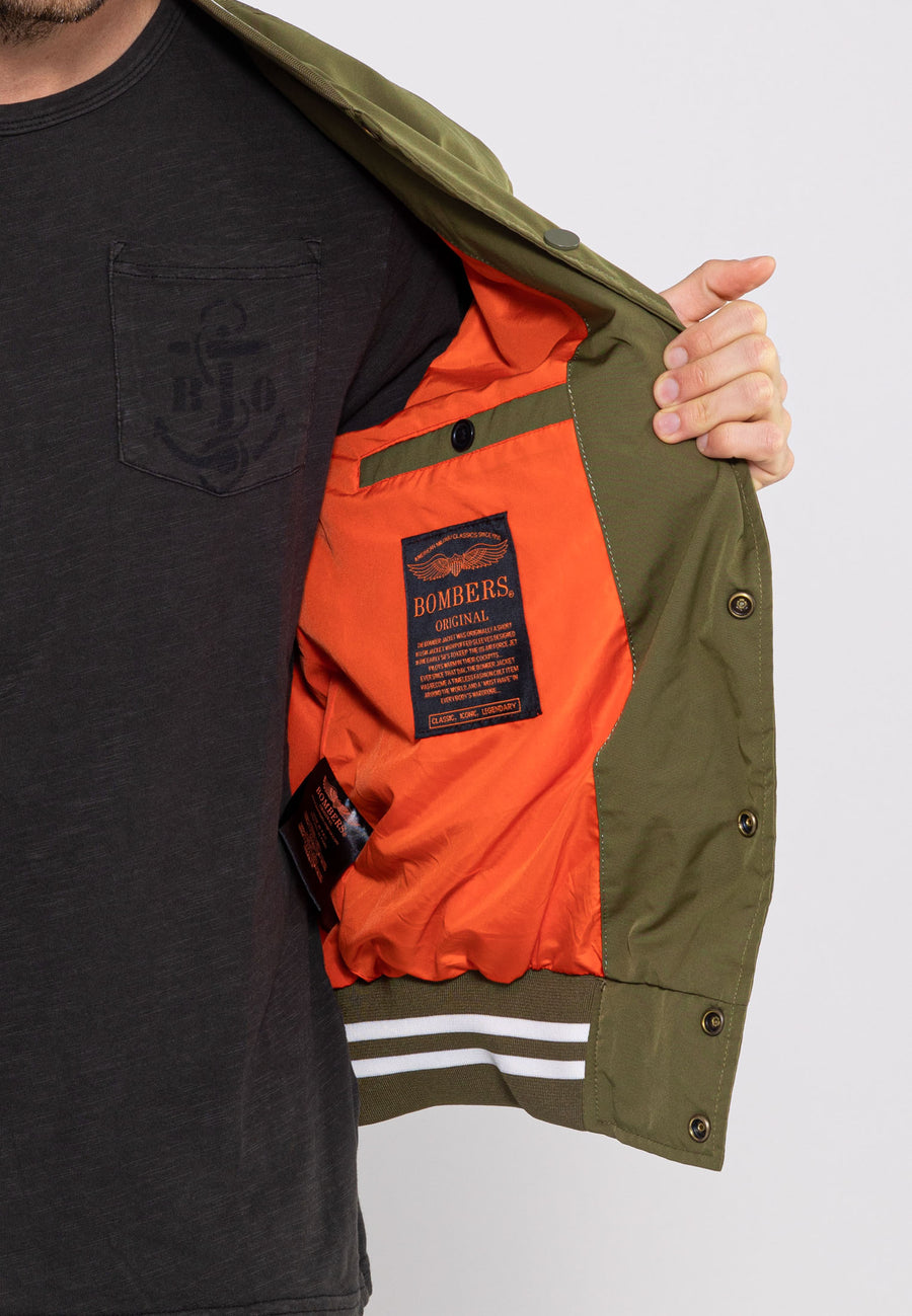 Giacca bomber Hiller M in kaki Giubbotti Bombers Original