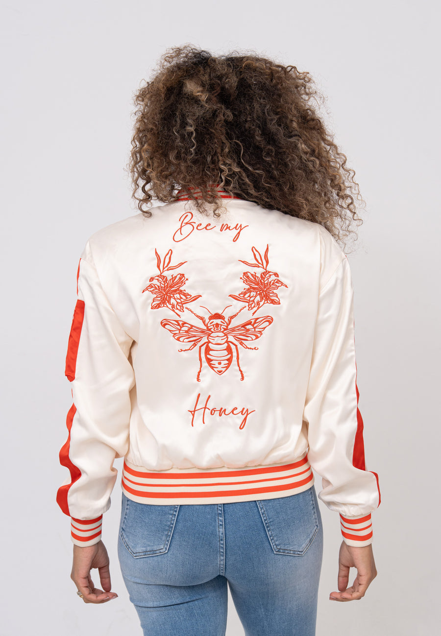 Giacca Bomber Honey W in Bianco Giacche Bombers Original