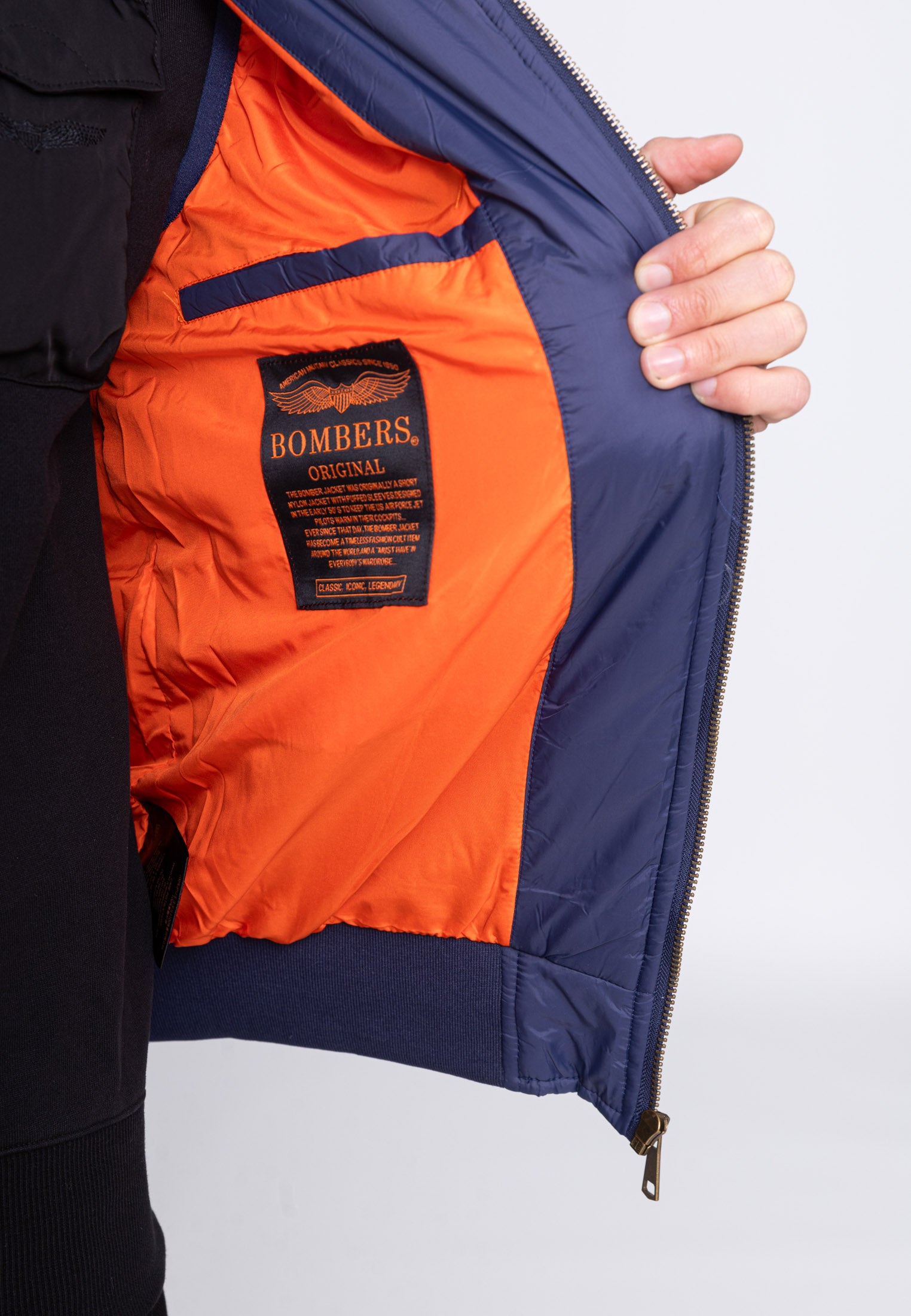 Houston M - Gilet trapuntato in blu Bombers Original