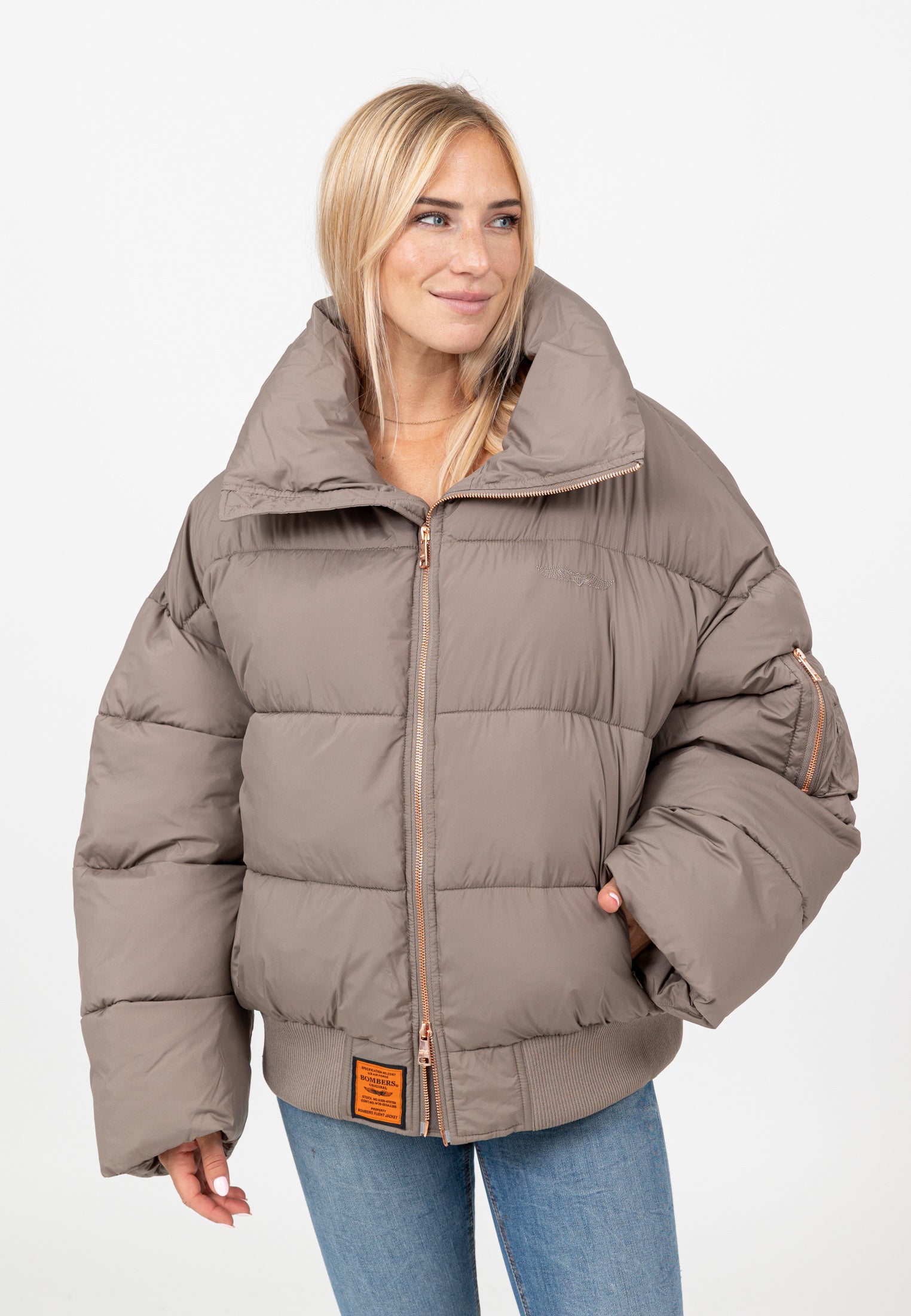Hill-W in Taupe Giacche Bombers Original
