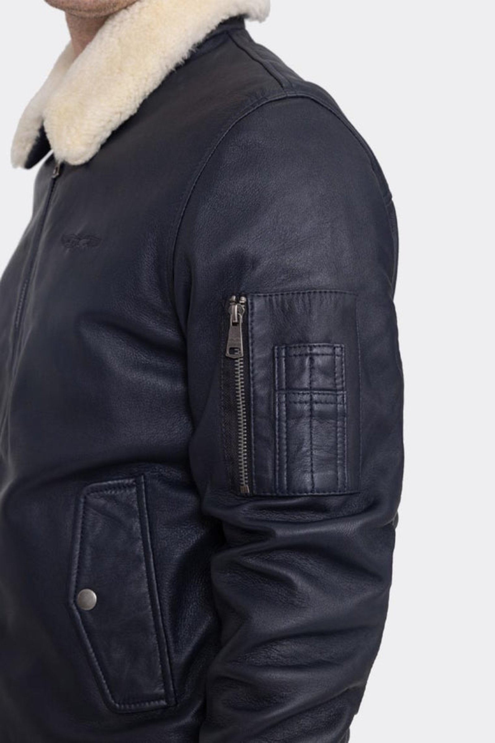 Giacca in pelle Iceman M in Giacche nere Bombers Original