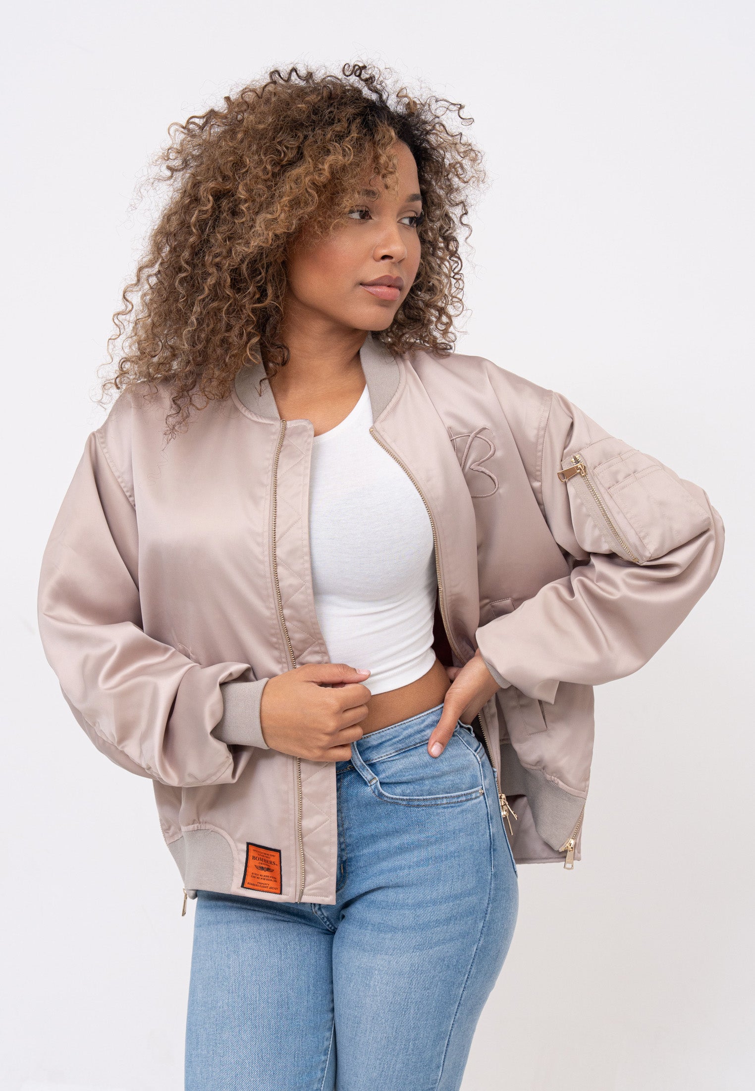 Giacca bomber Kansas W in taupe Giacche Bombers Original