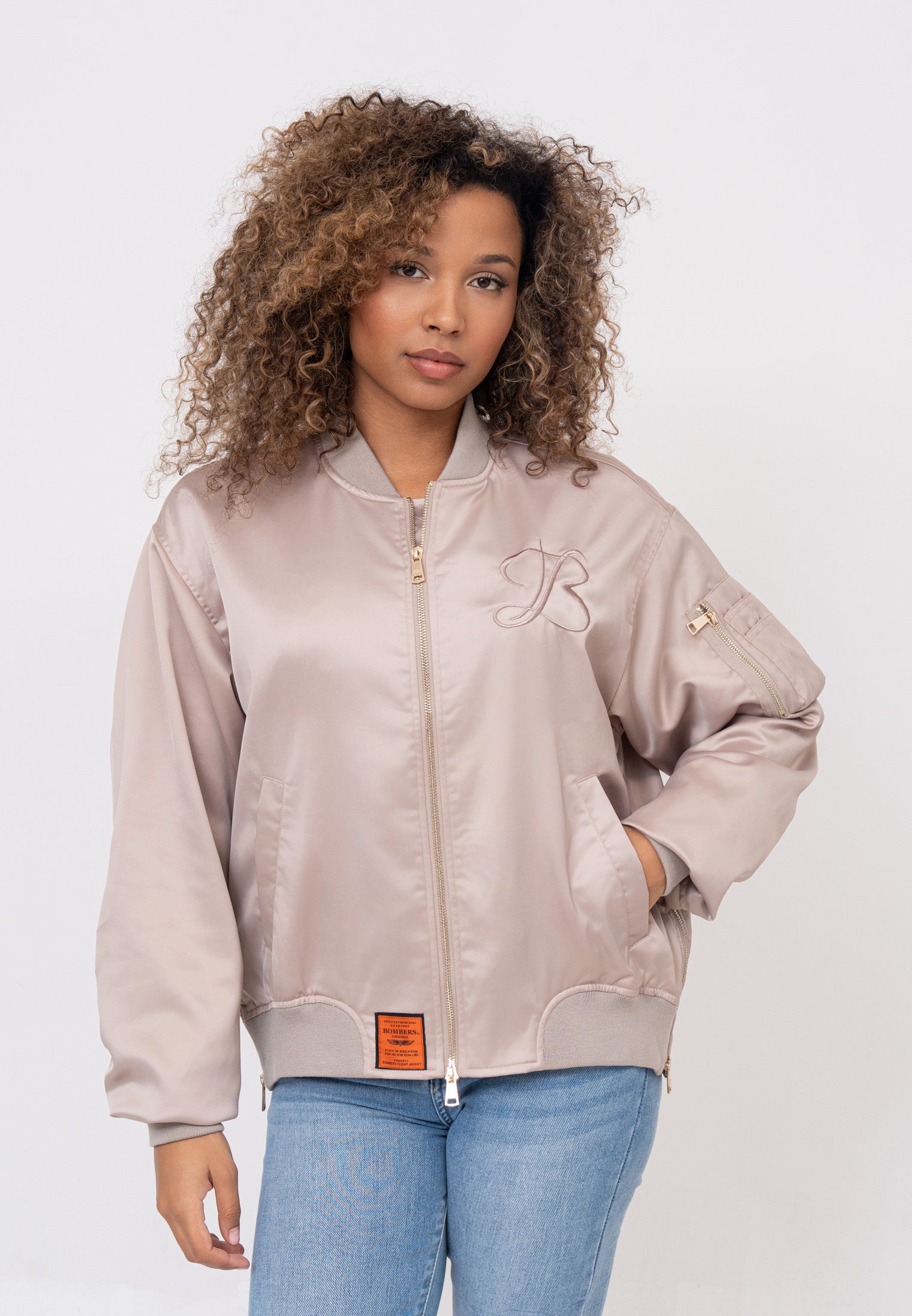 Giacca bomber Kansas W in taupe Giacche Bombers Original