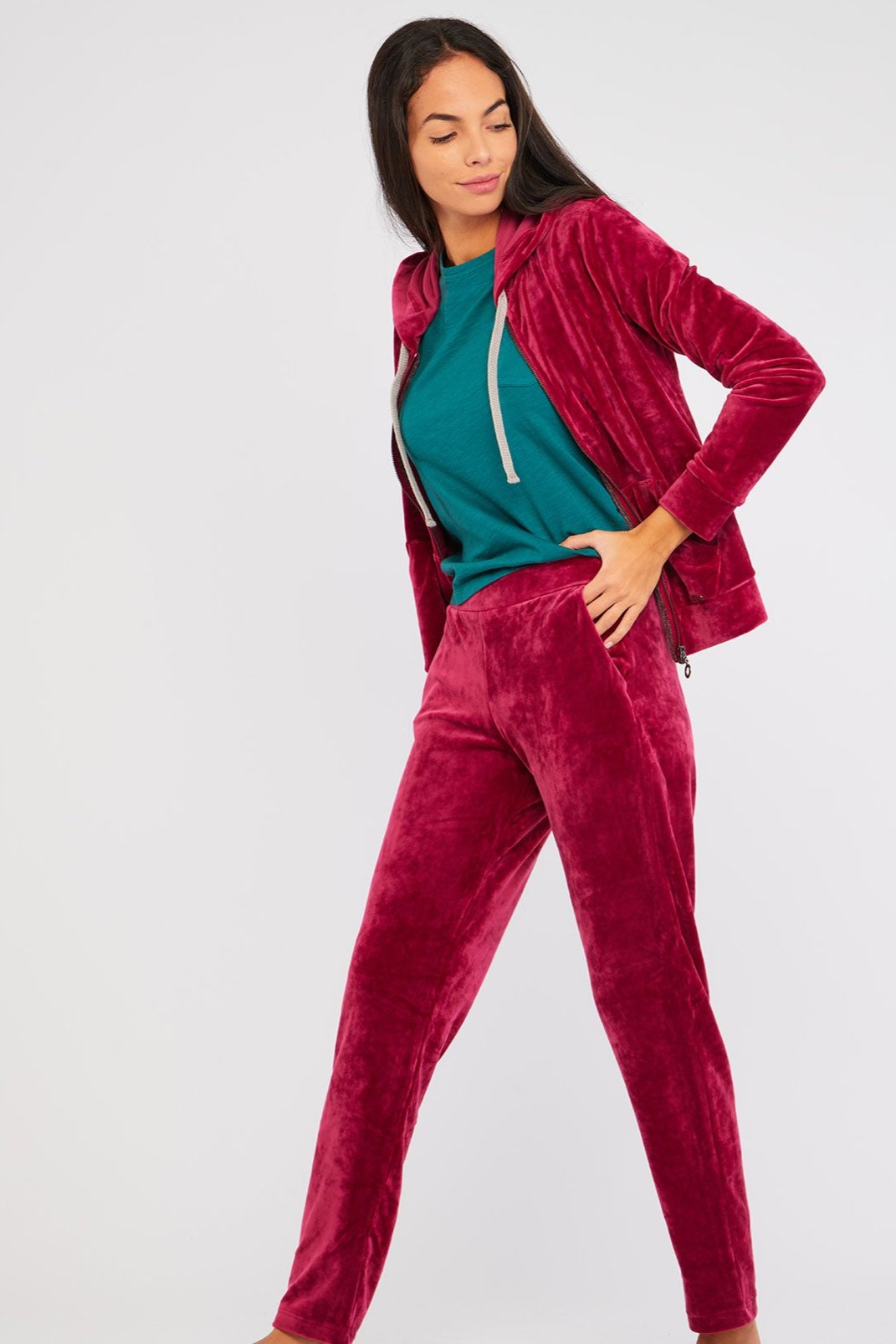 KEENAN-SEALAKE pantaloni da jogging in Cassis Pantaloni Banana Moon