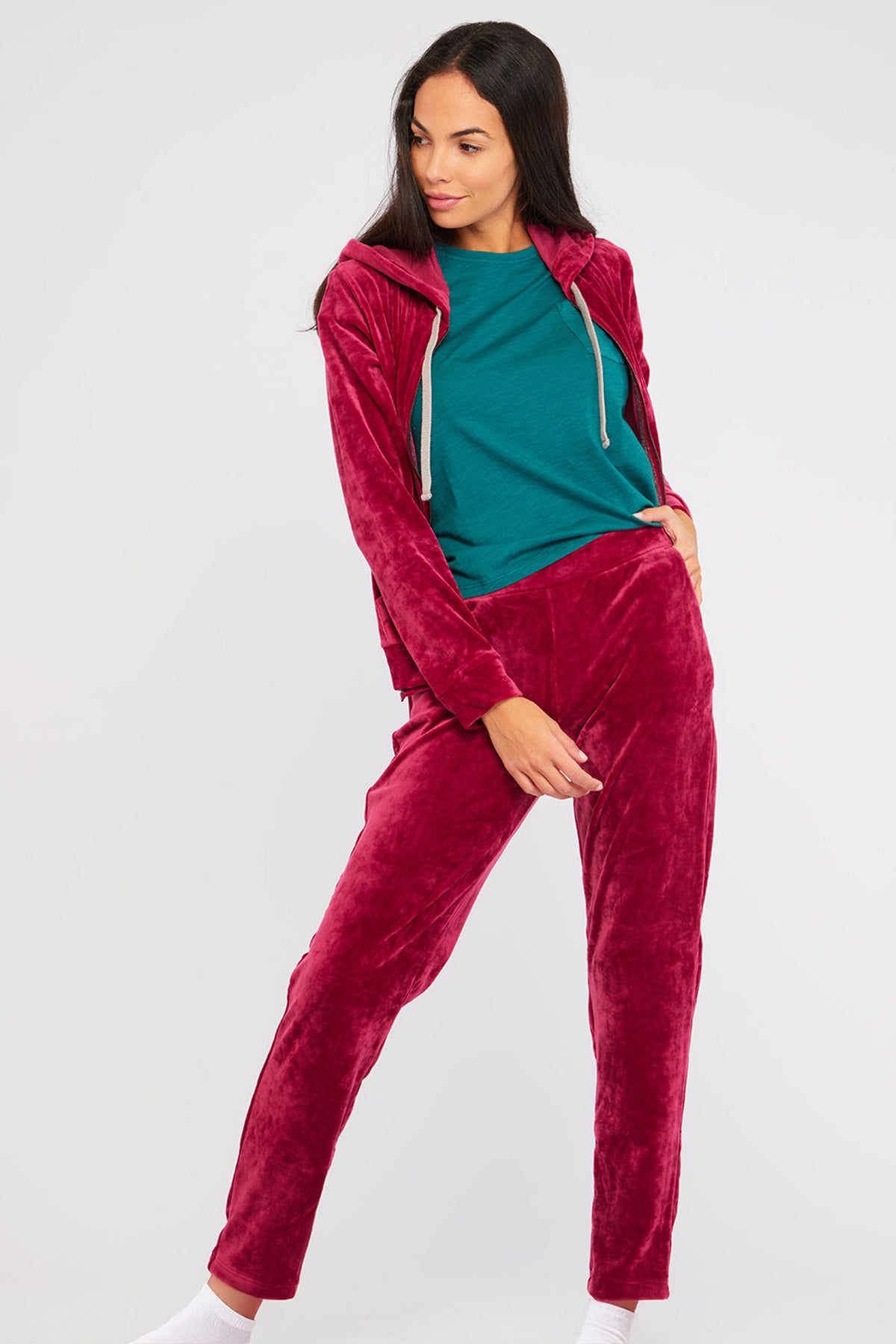 KEENAN-SEALAKE pantaloni da jogging in Cassis Pantaloni Banana Moon