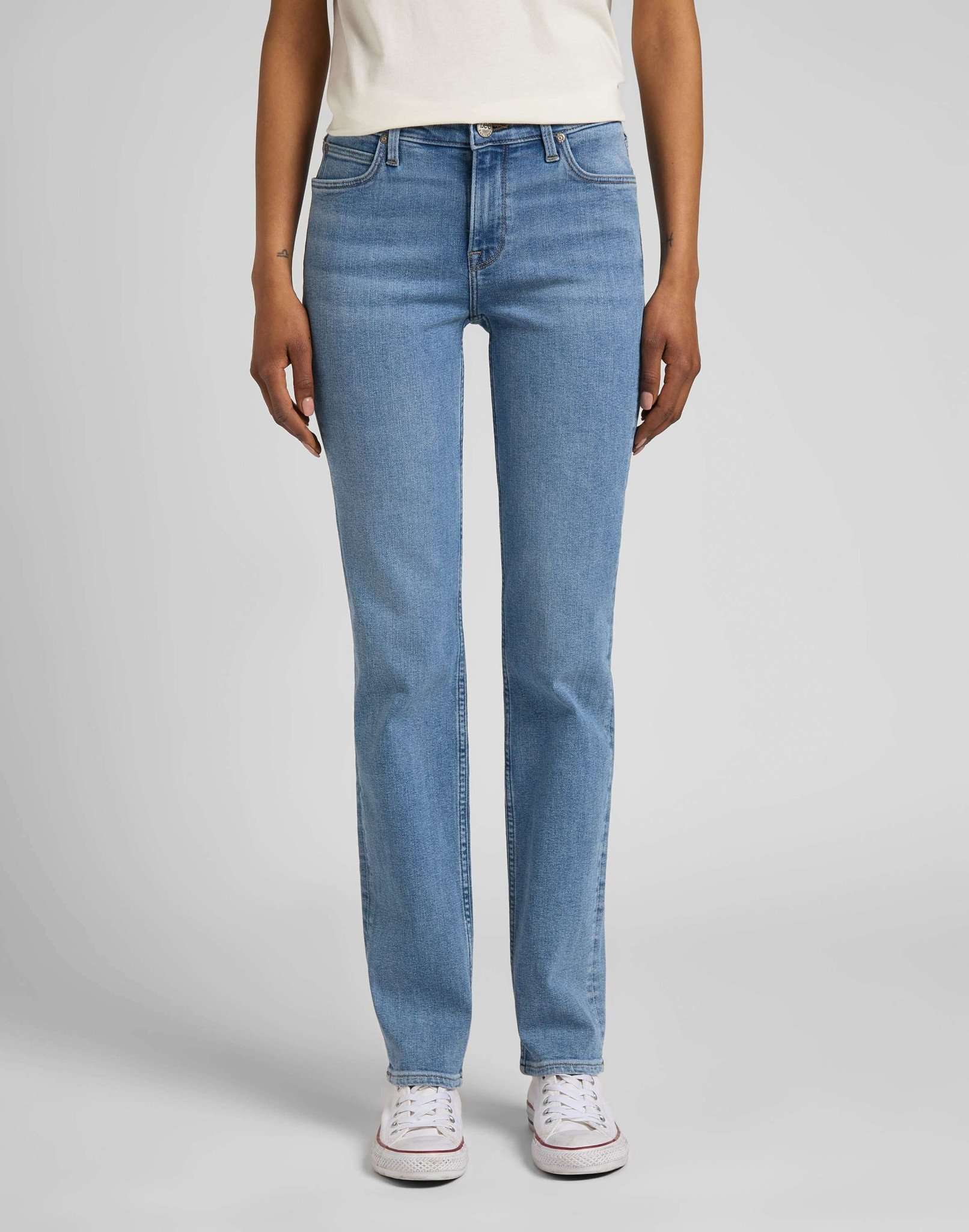 Jeans Marion Straight in Partly Cloudy Lee