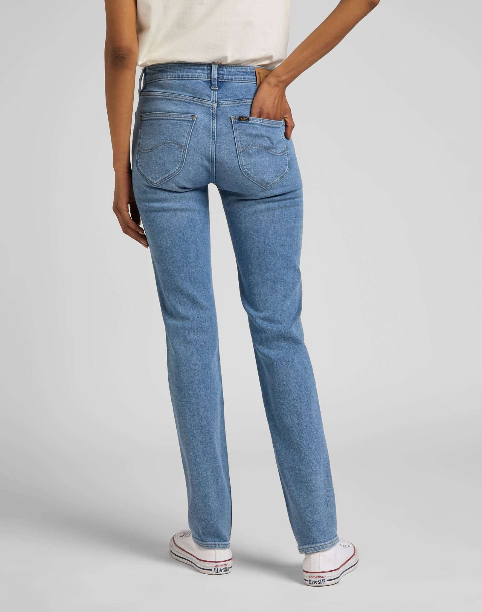 Jeans Marion Straight in Partly Cloudy Lee