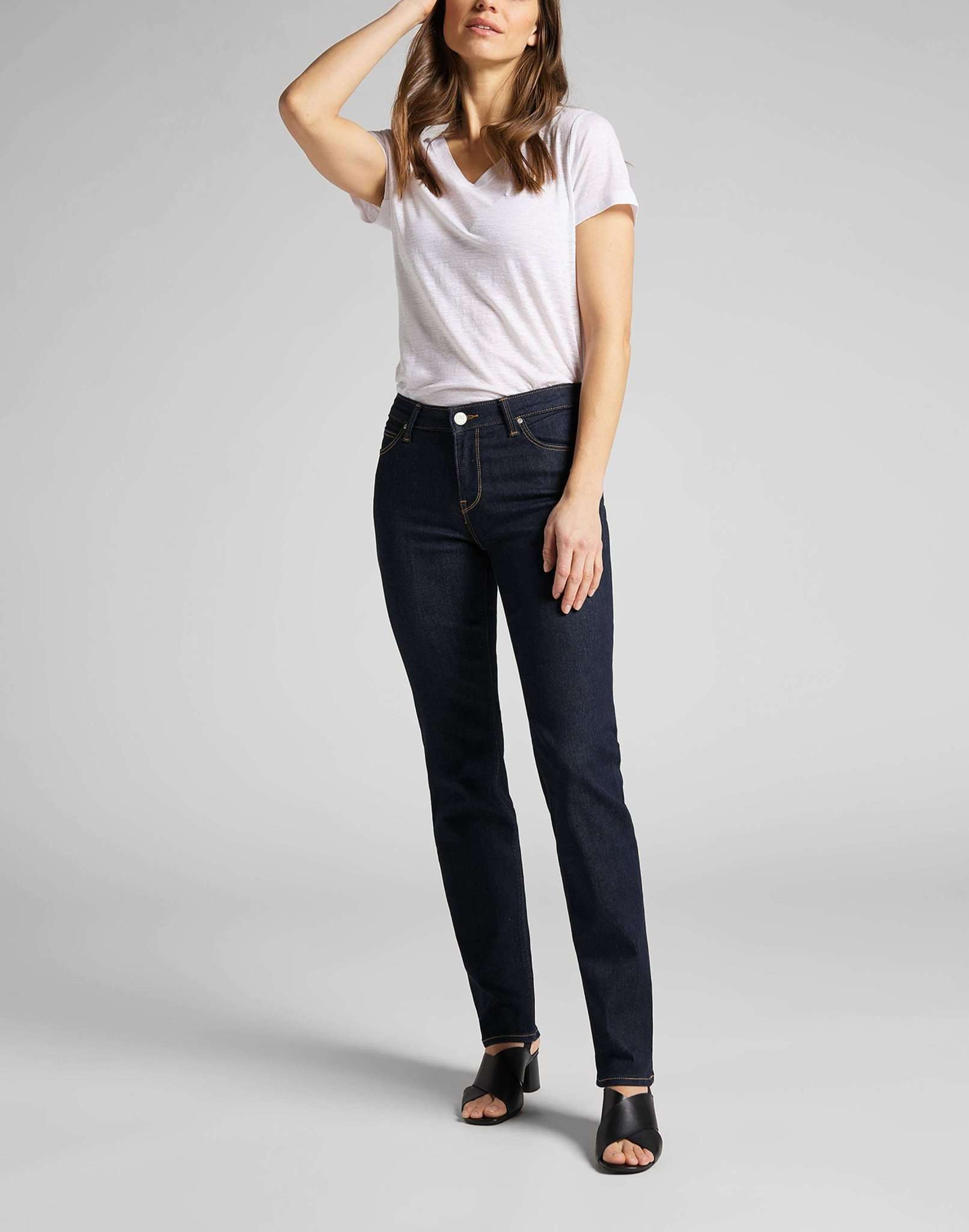 Jeans Marion Straight in Rinse Lee