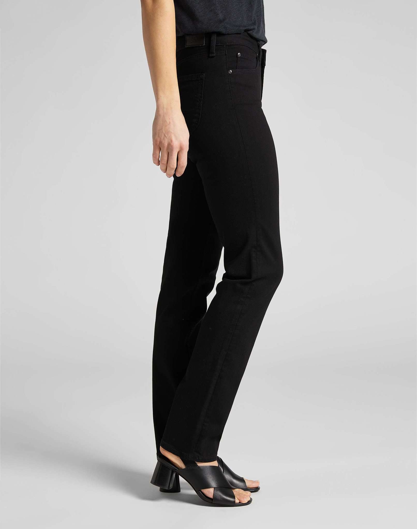 Jeans Marion Straight in Black Rinse Lee