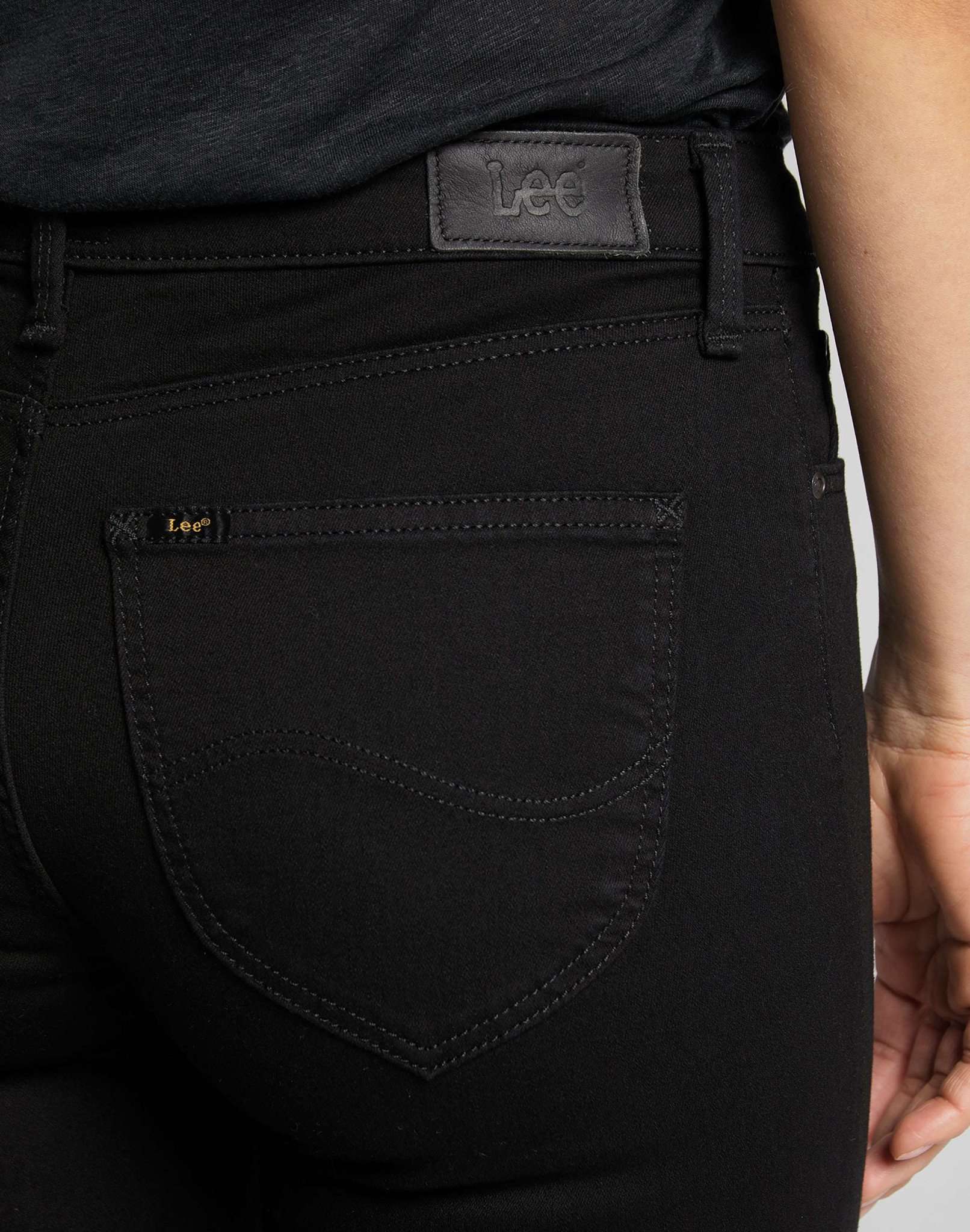 Jeans Marion Straight in Black Rinse Lee