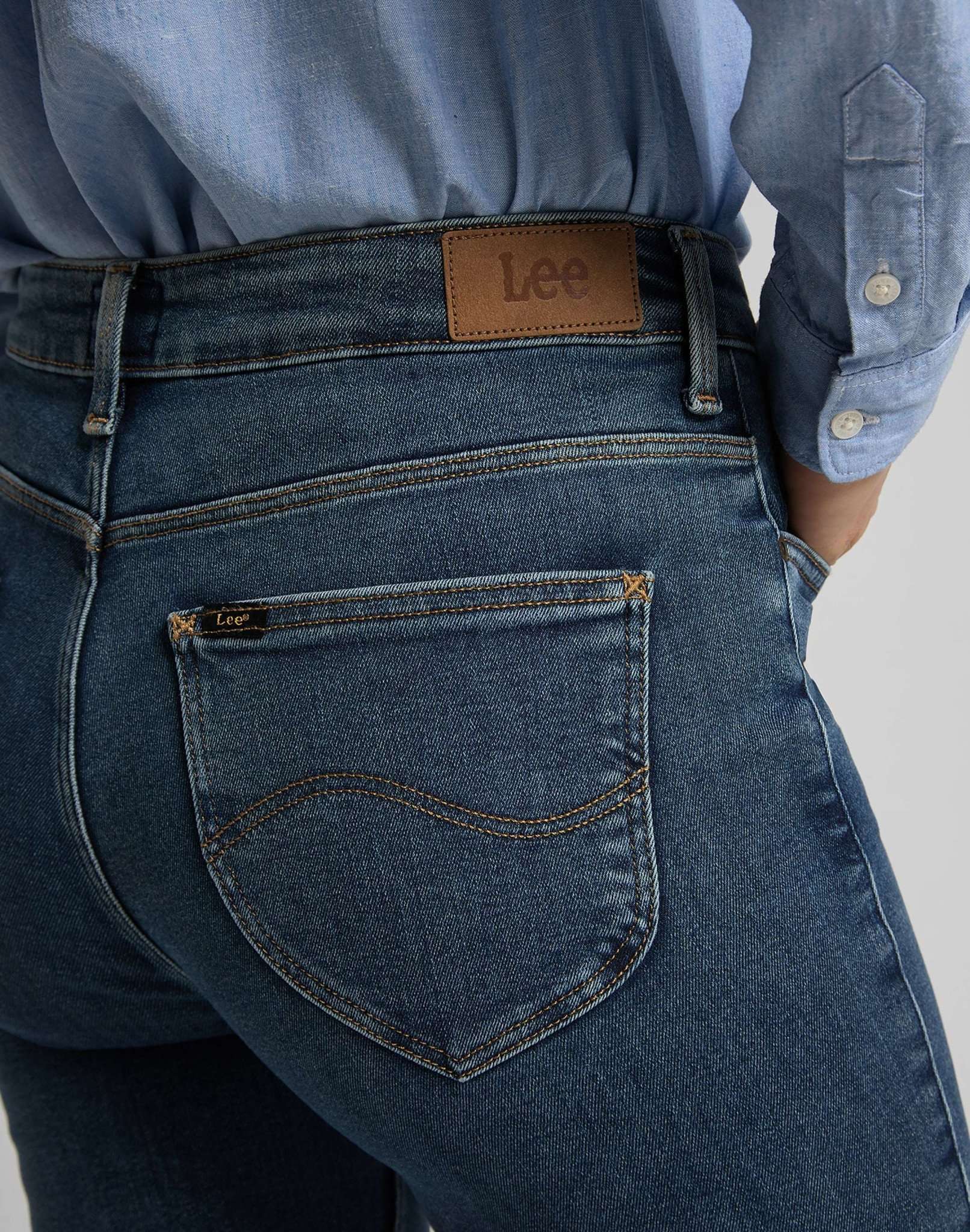 Scarlett High Zip in jeans Mid Ely Lee