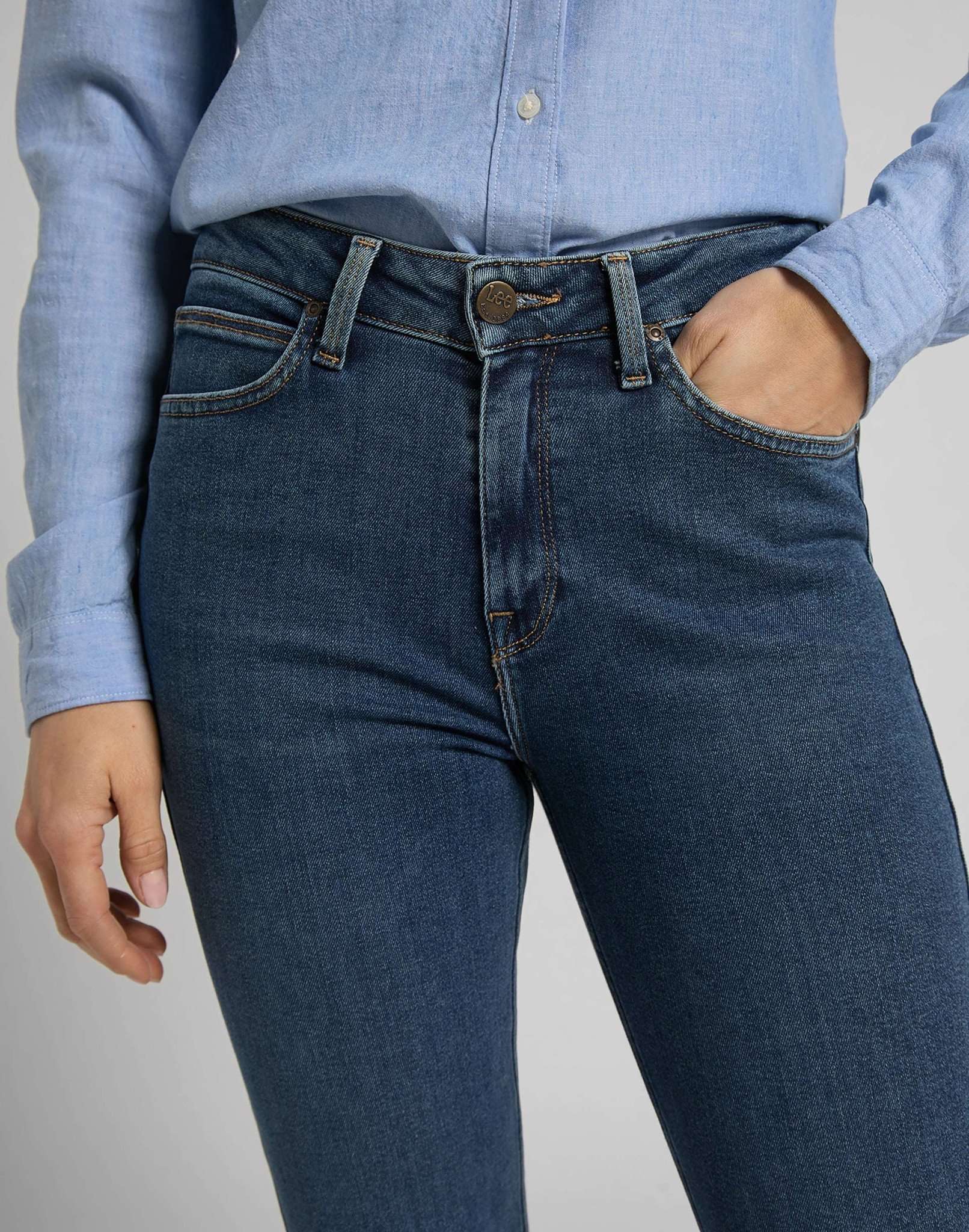 Scarlett High Zip in jeans Mid Ely Lee