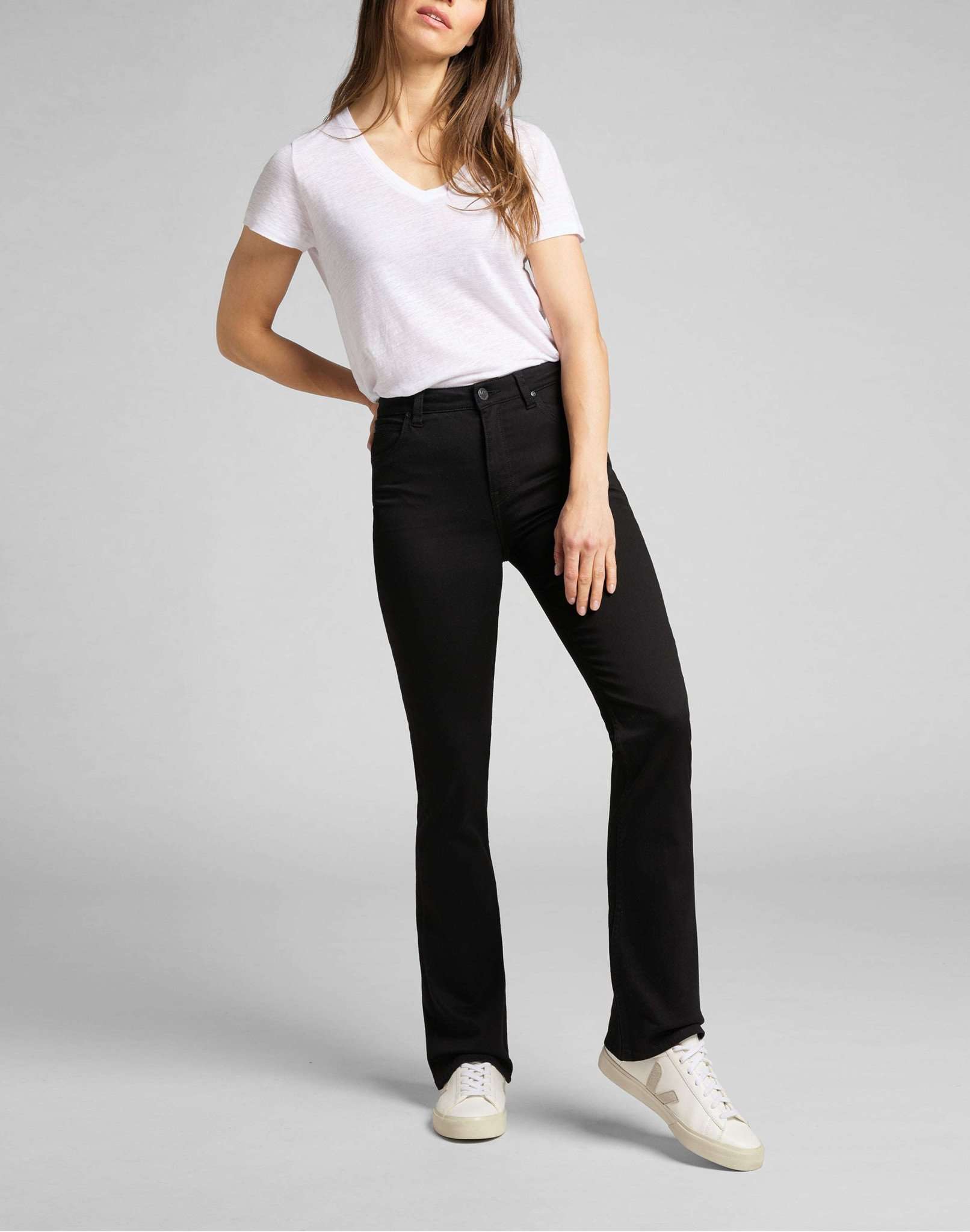 Bootcut Breese in jeans con risciacquo nero Lee