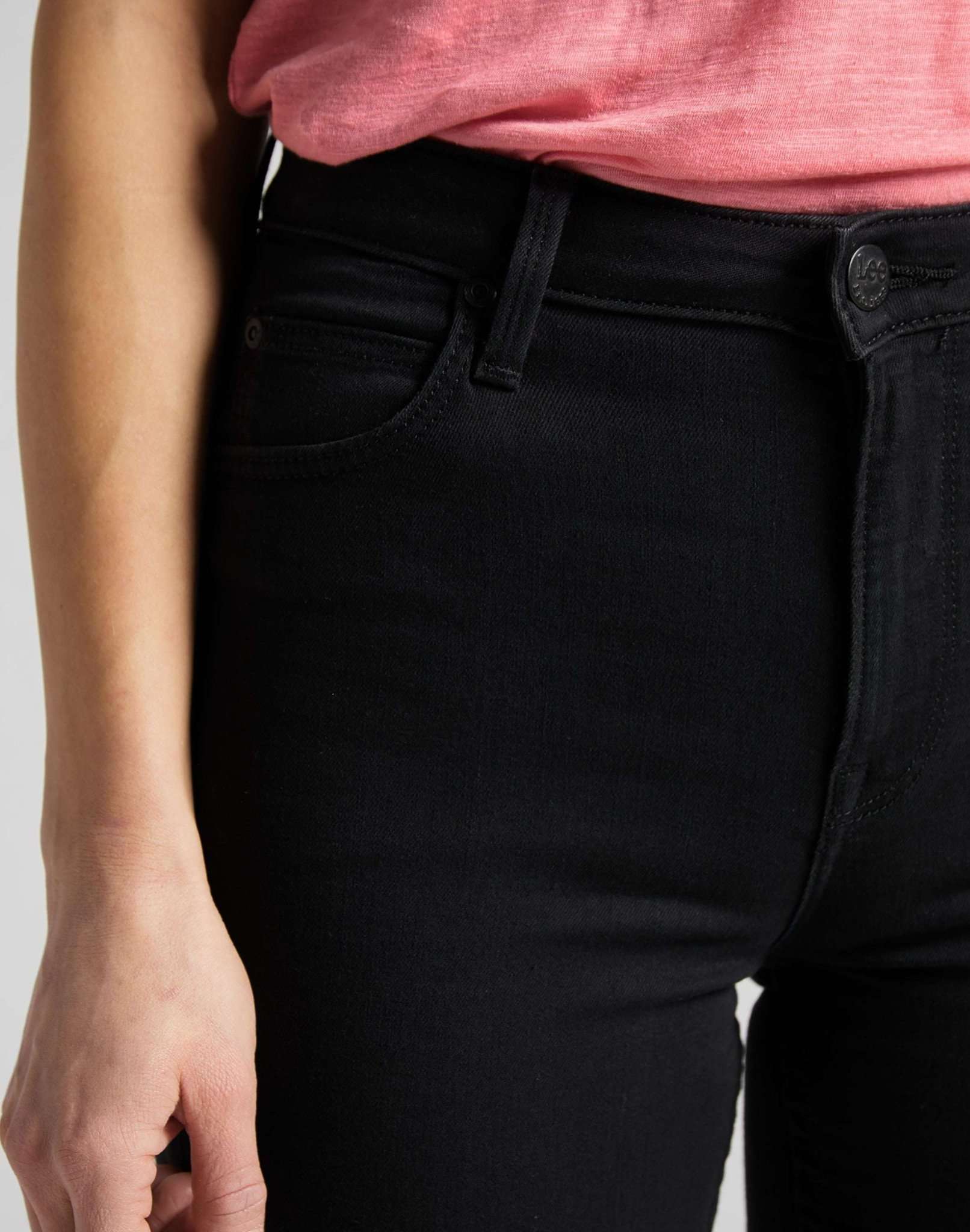 Scarlett High in jeans con risciacquo nero Lee