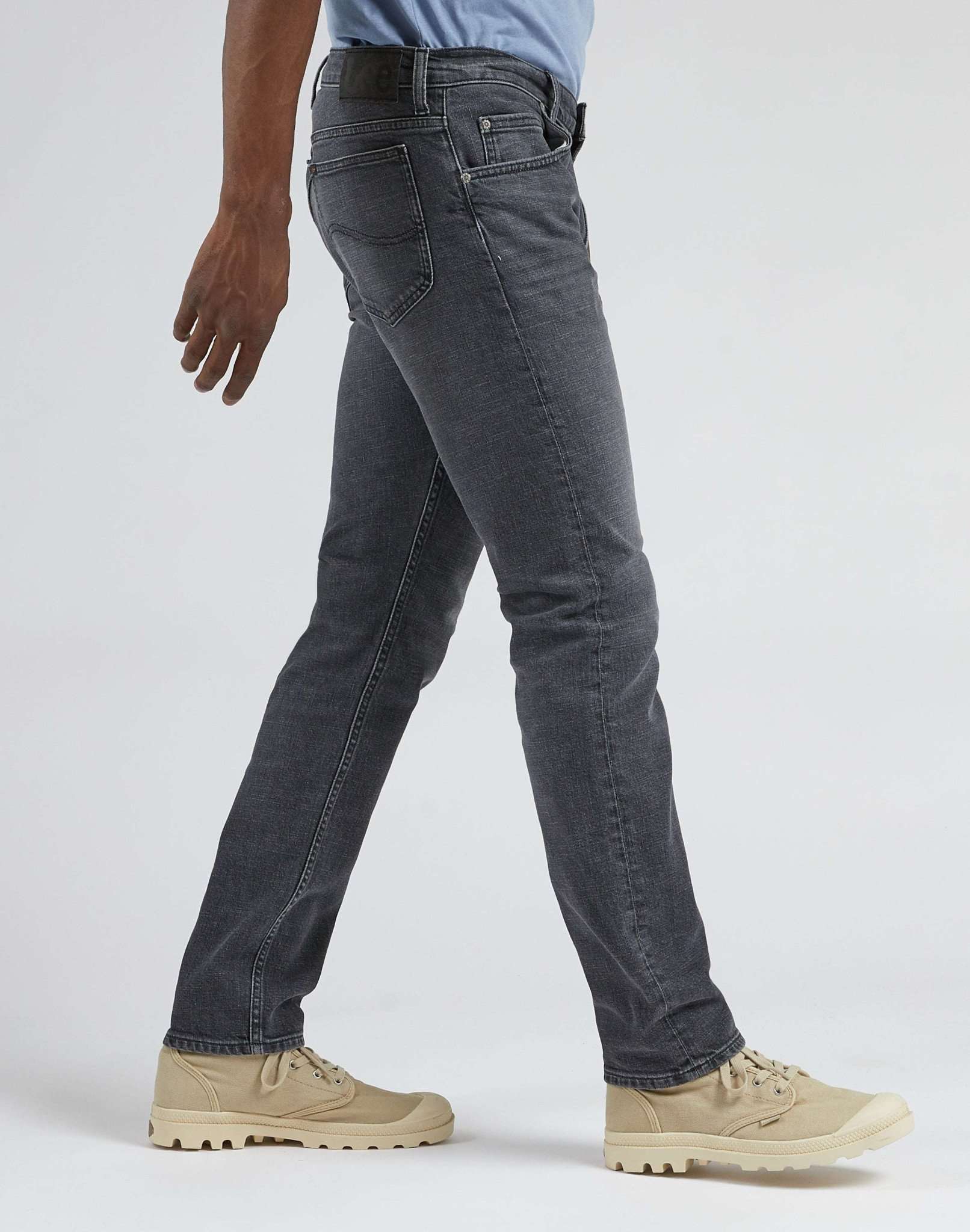 Rider in jeans Worn In Shadow Lee