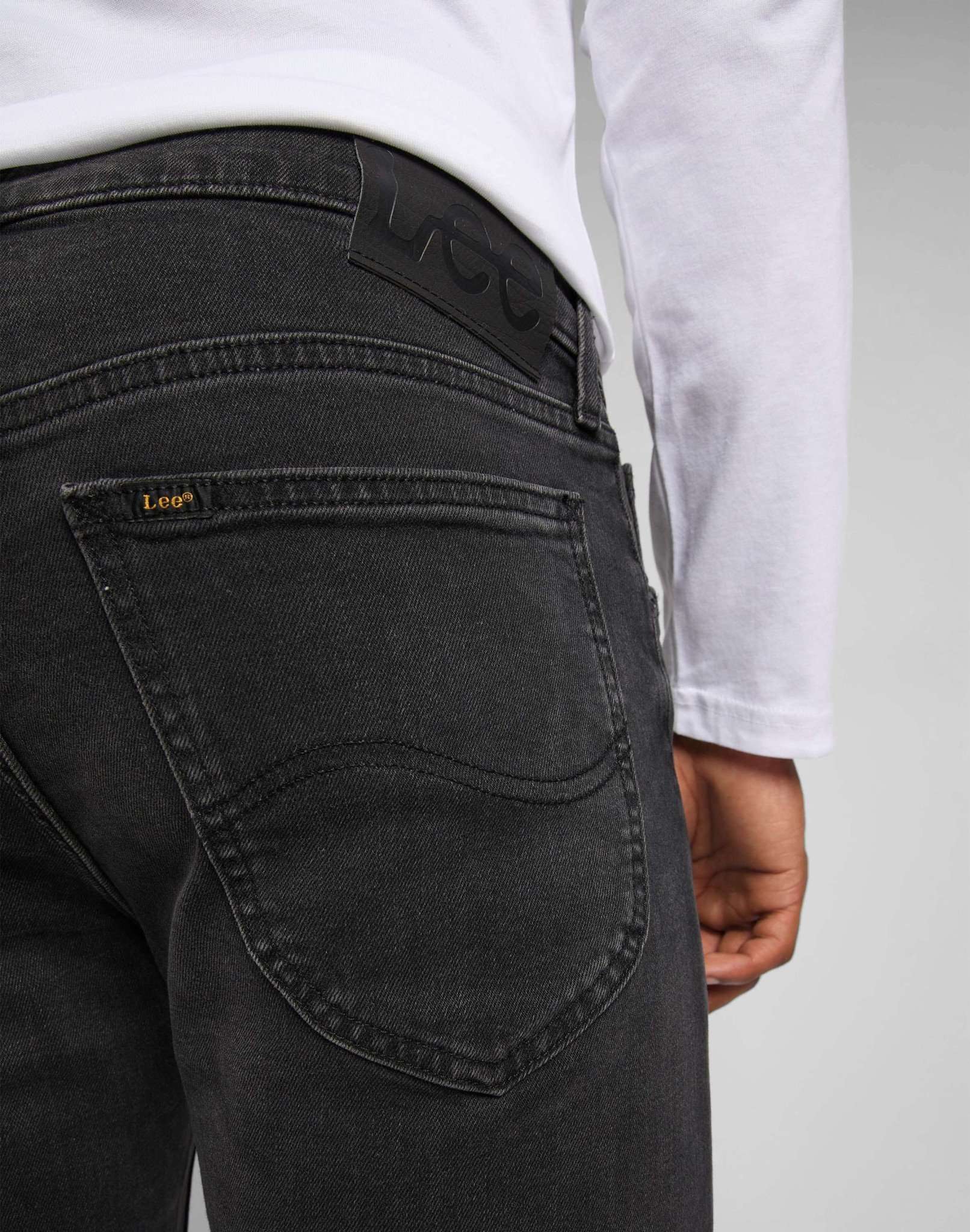 Daren Zip Fly in jeans Rocker asfalto Lee