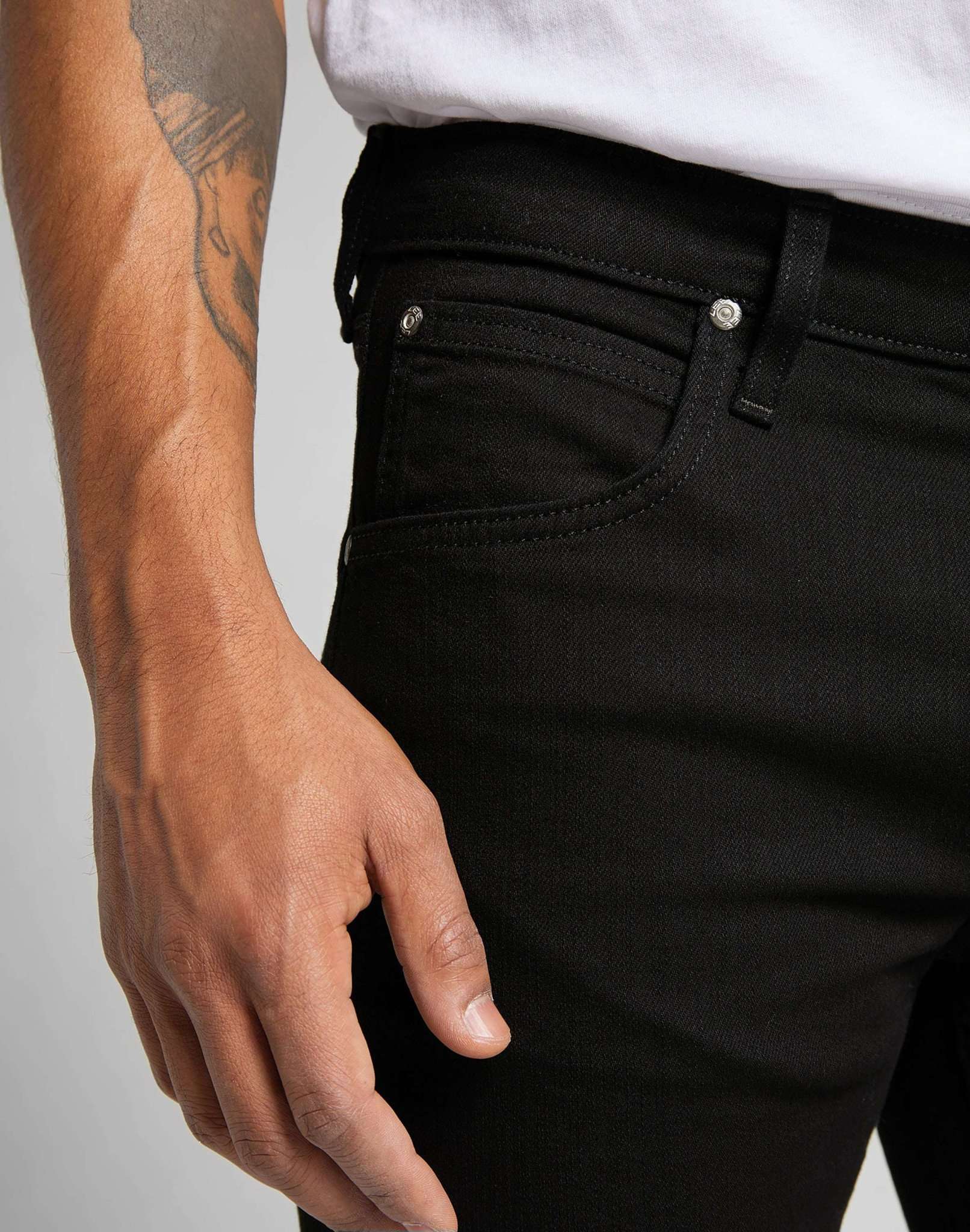 Daren Zip Fly in jeans neri puliti Lee