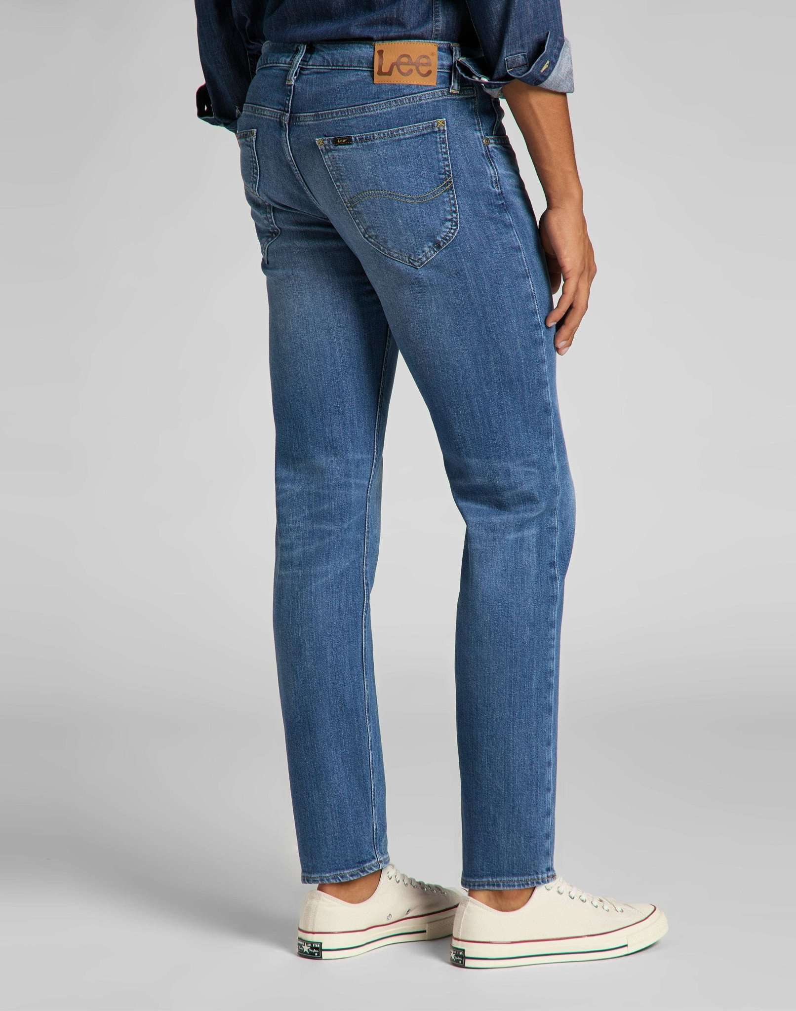 Jeans Daren Zip Fly Low Stretch in Freeport Scuro Lee