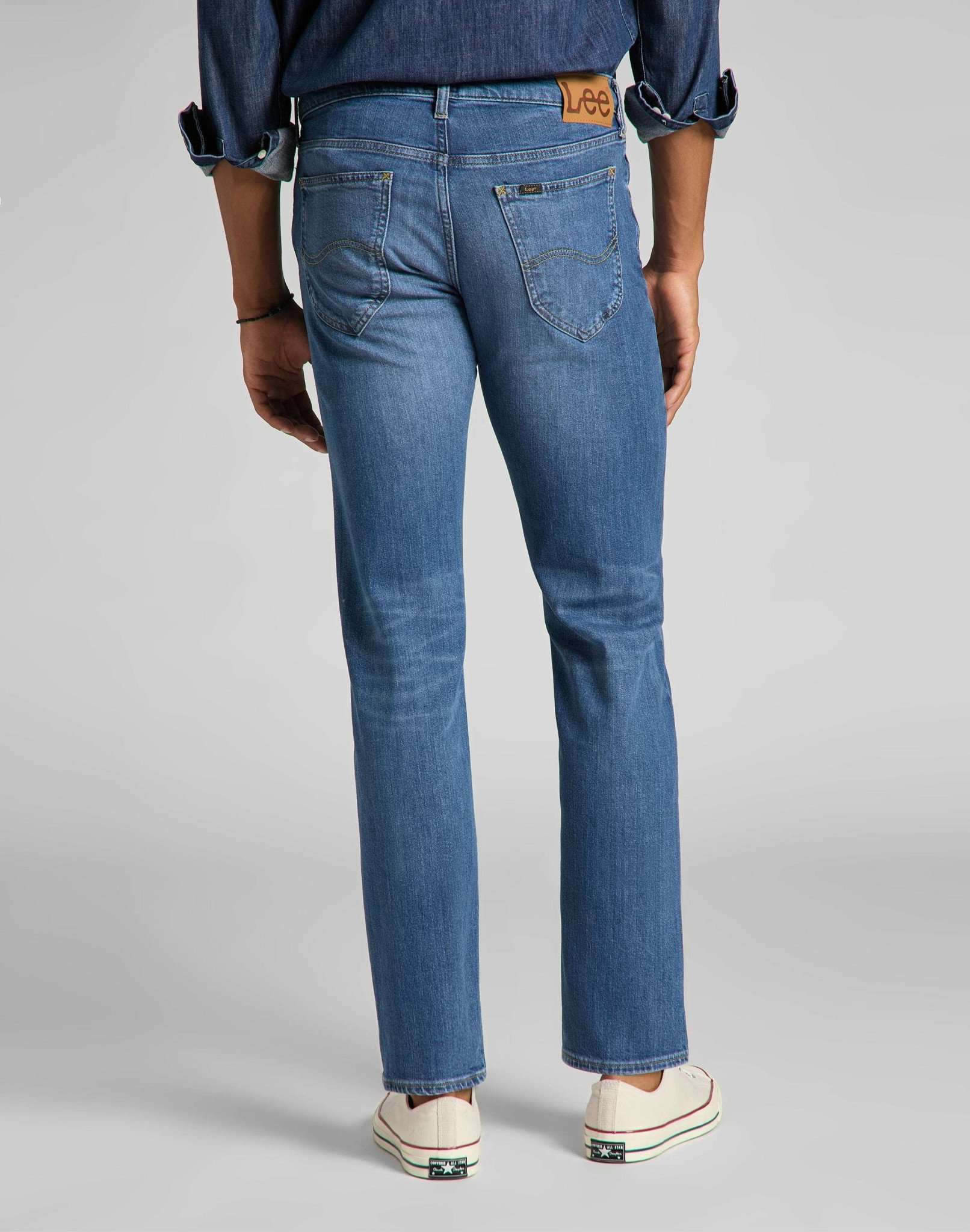 Jeans Daren Zip Fly Low Stretch in Freeport Scuro Lee