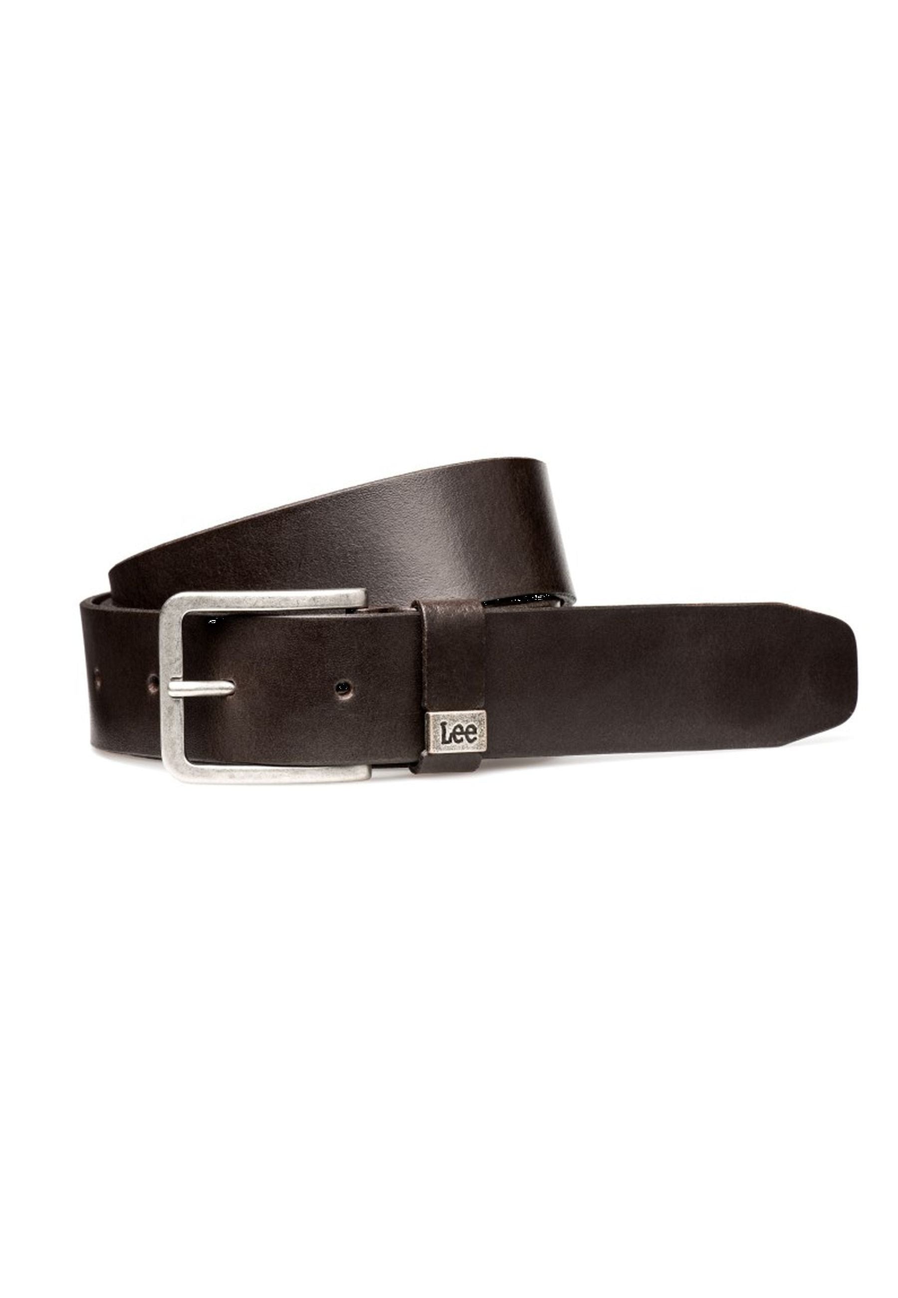 Cintura con logo piccolo in marrone scuro Lee