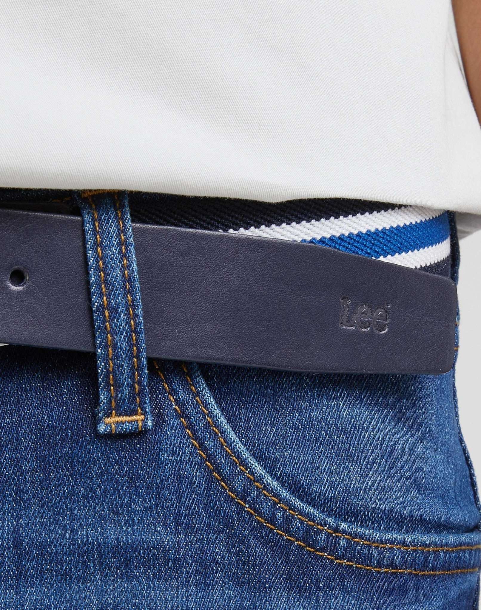 Cintura in fettuccia a righe in Sky Captain Belt Lee