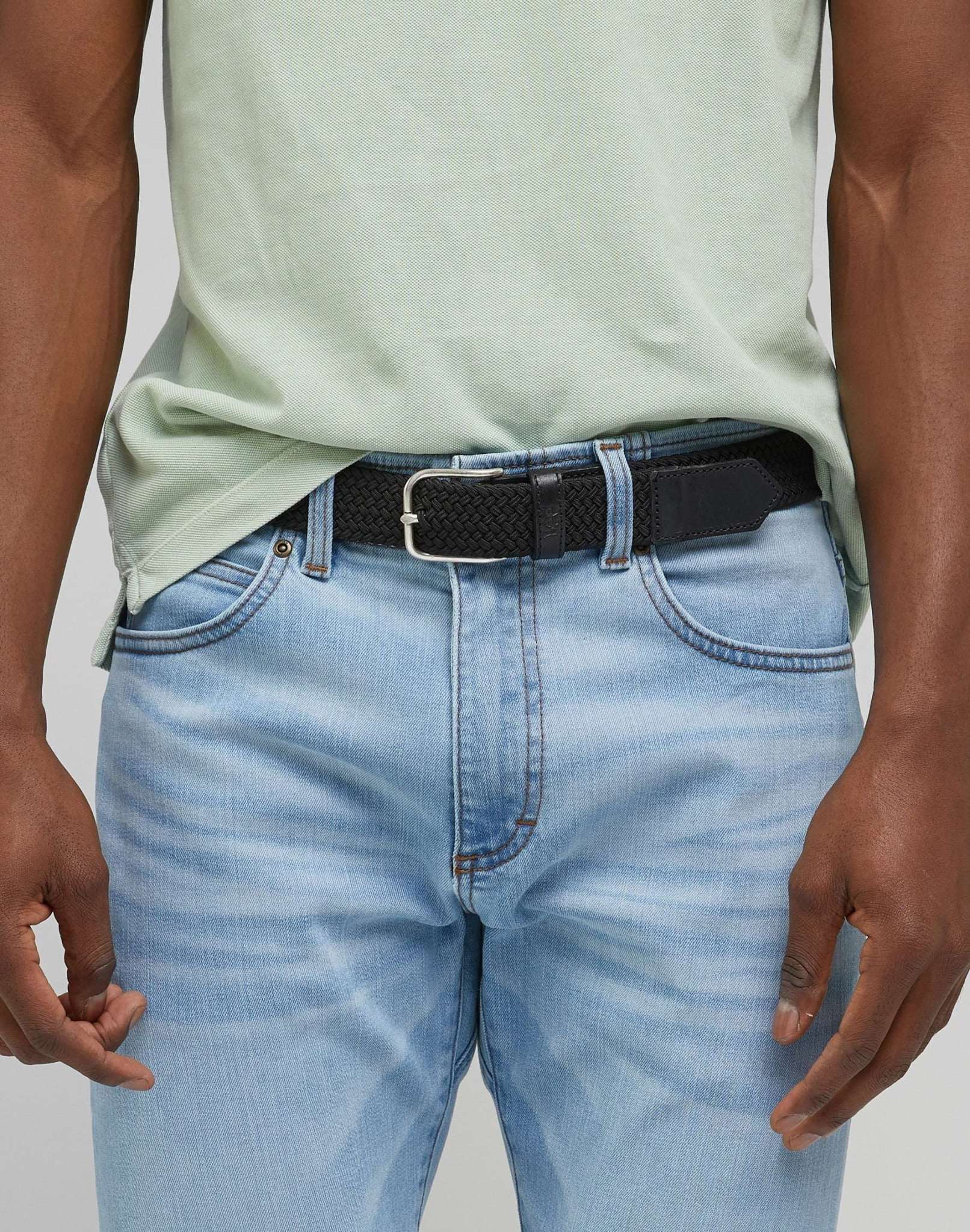 Cintura elastica in tessuto nero Cintura Lee