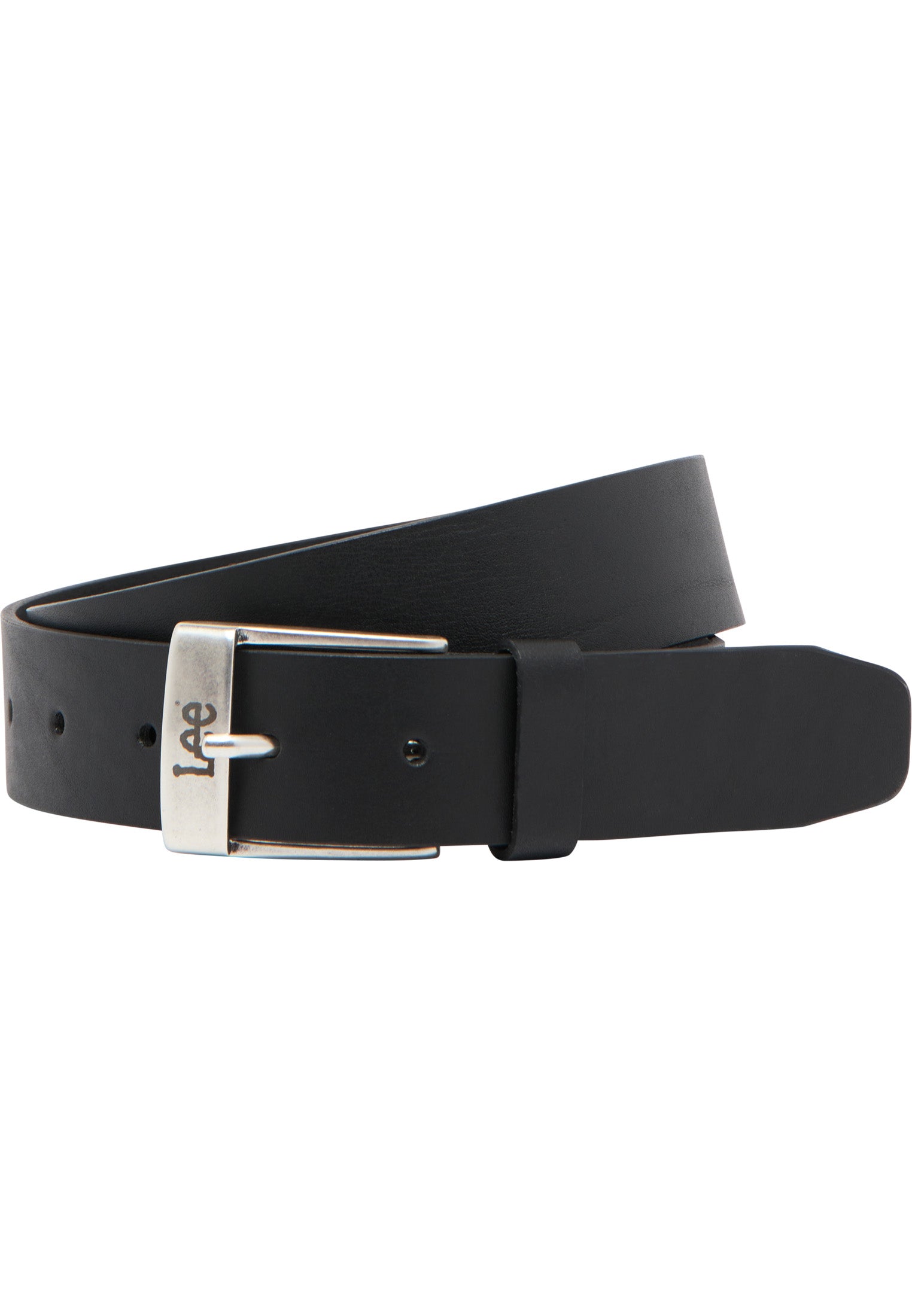 Cintura in pelle con fibbia logo in nero Cintura Lee