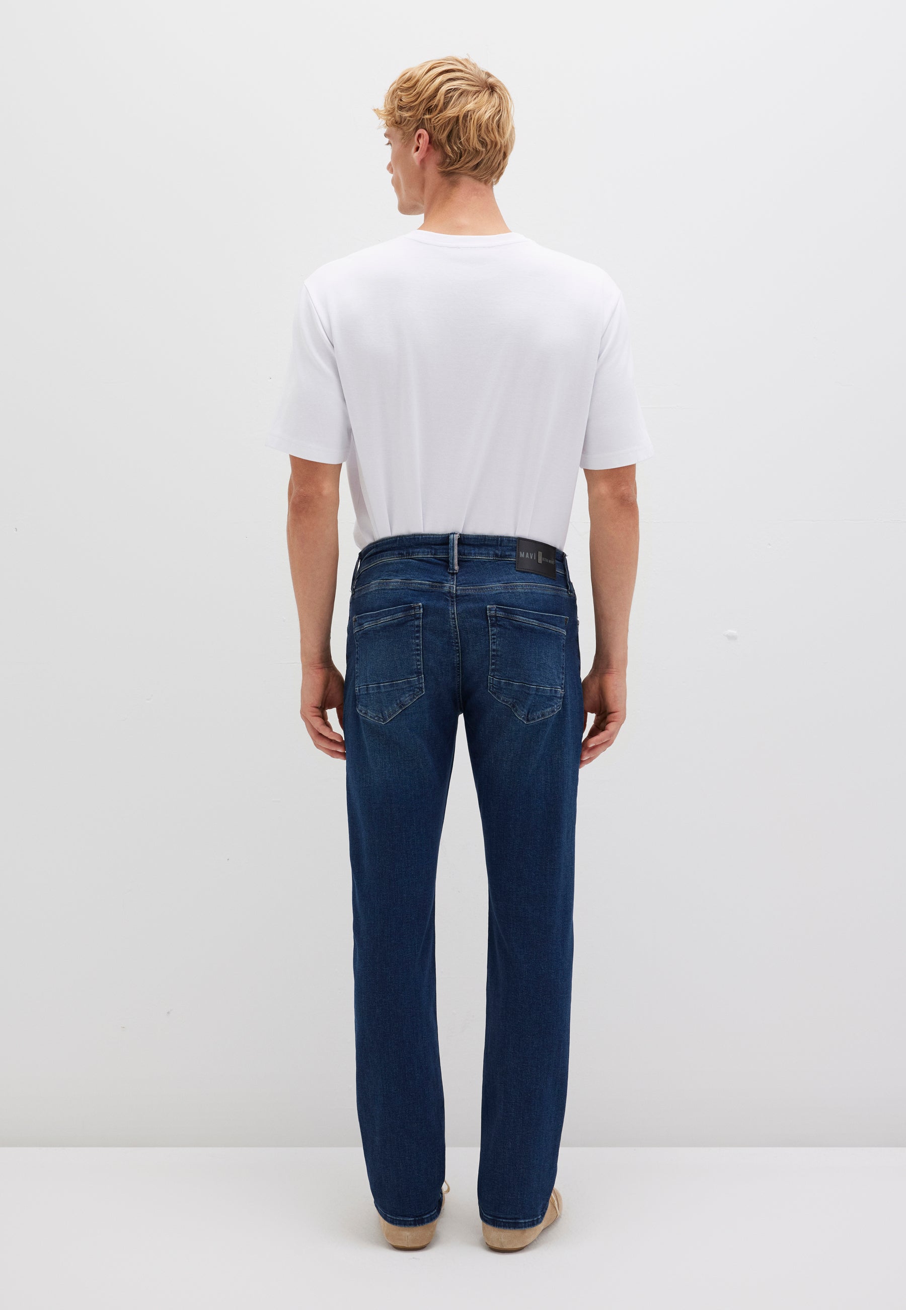 Marcus in Jeans Ultra Move spazzolato scuro Mavi