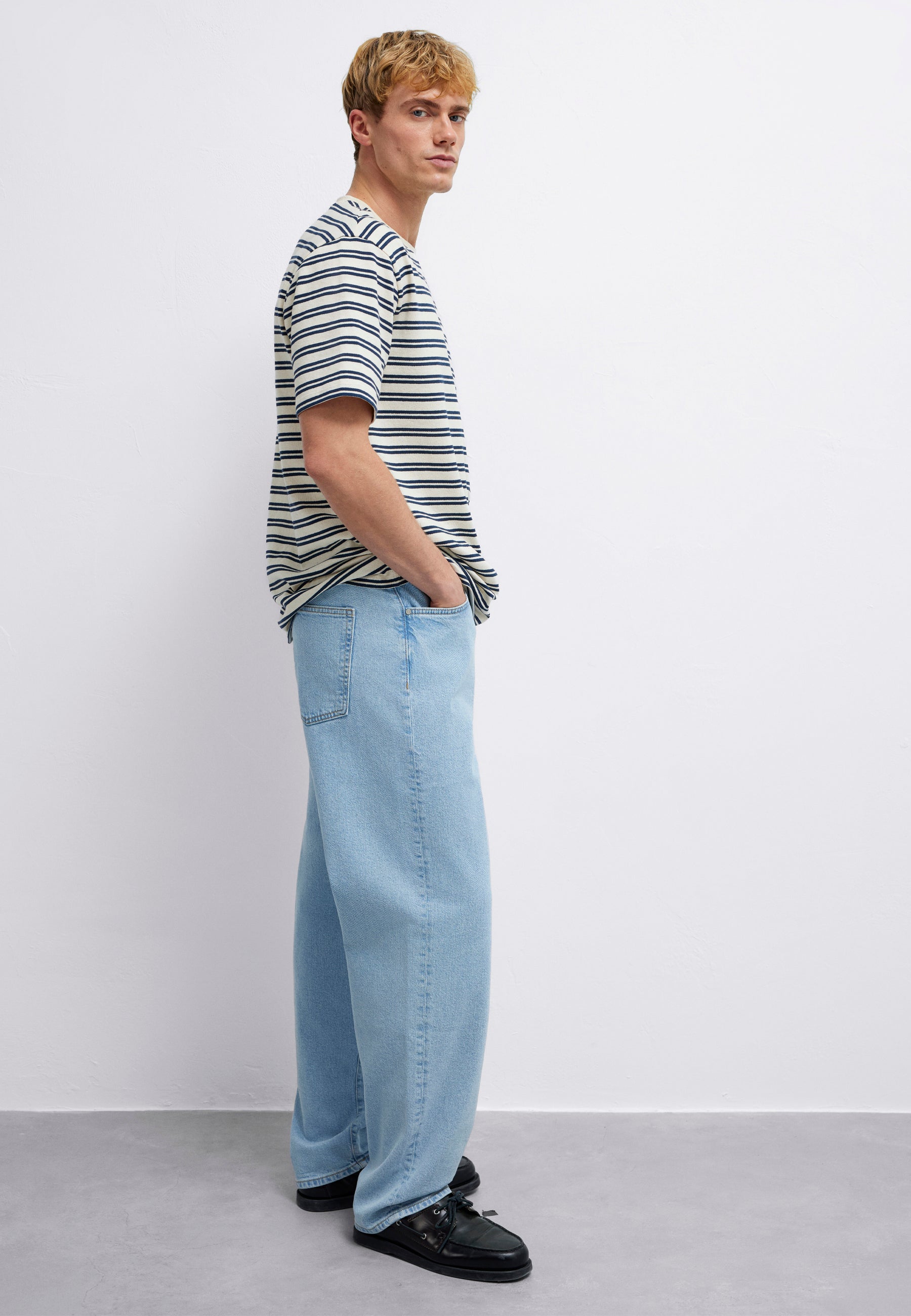 Maglietta Stripe in Total Eclipse Magliette Mavi