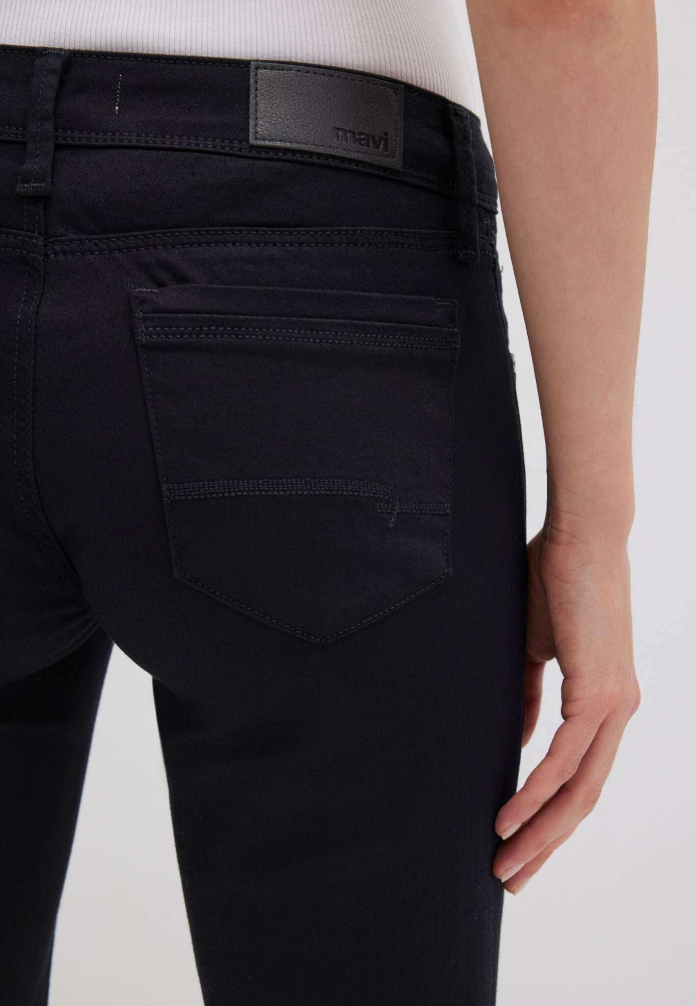 Bella Jeans a vita media in doppio strato nero Mavi