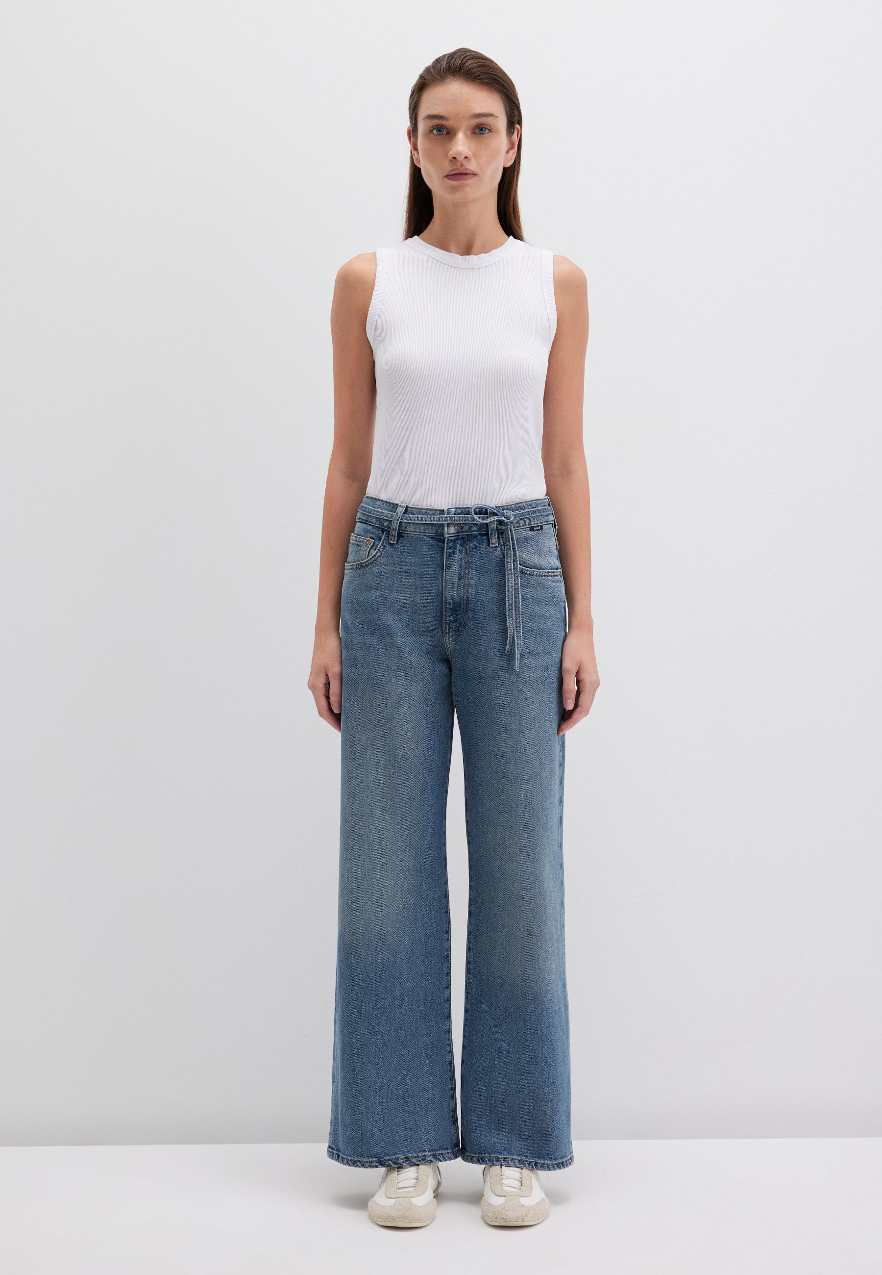 Malibu con cintura in jeans 90S medio usati Mavi