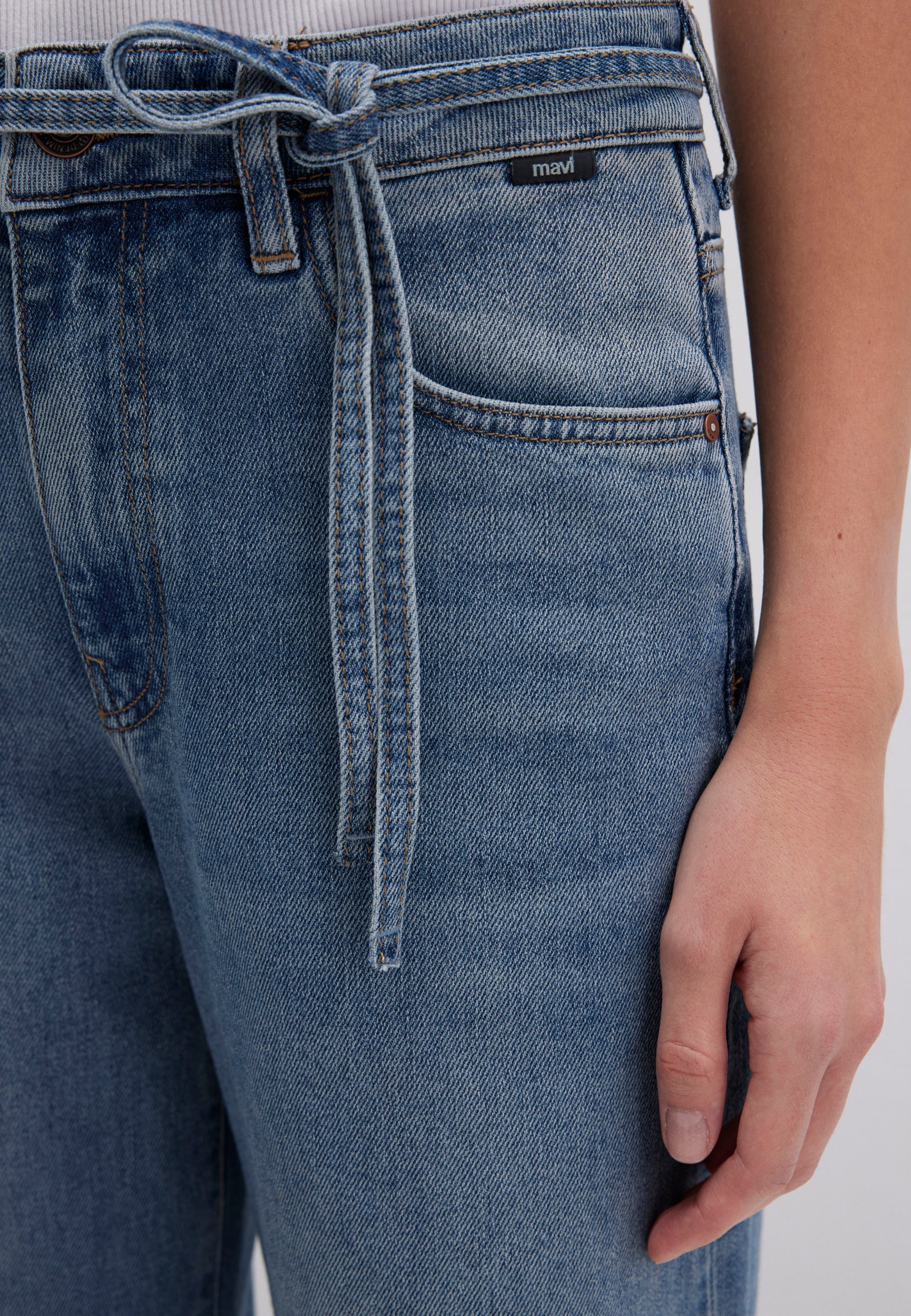 Malibu con cintura in jeans 90S medio usati Mavi