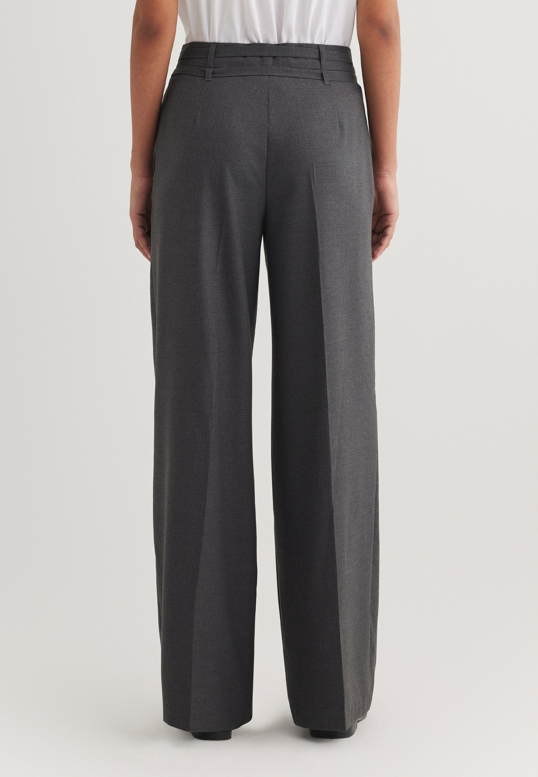 Cintura per pantaloni in tessuto in Antrasit Pin Stripe Pantaloni Mavi