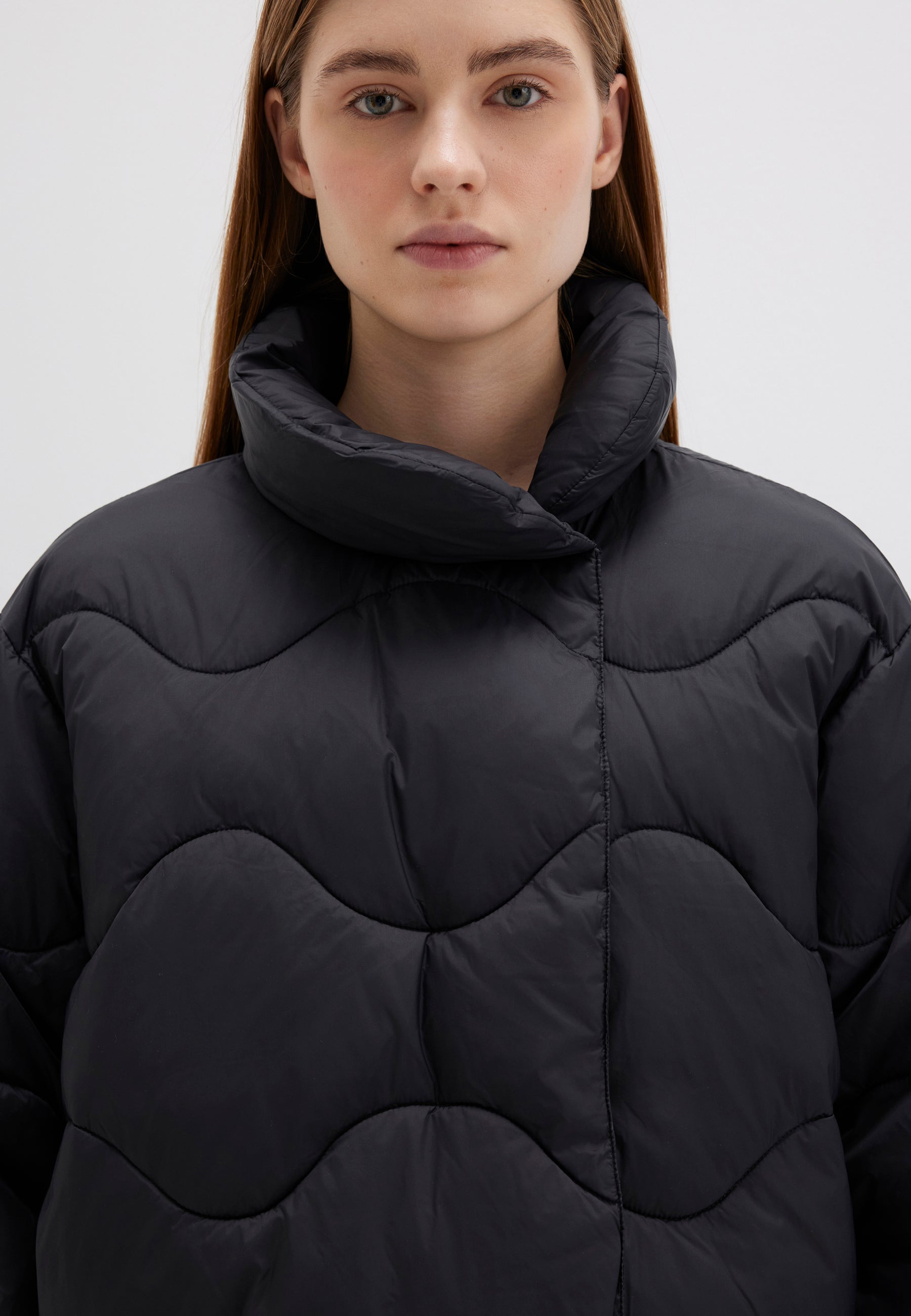 Giacca a collo alto in nero Giacche Mavi