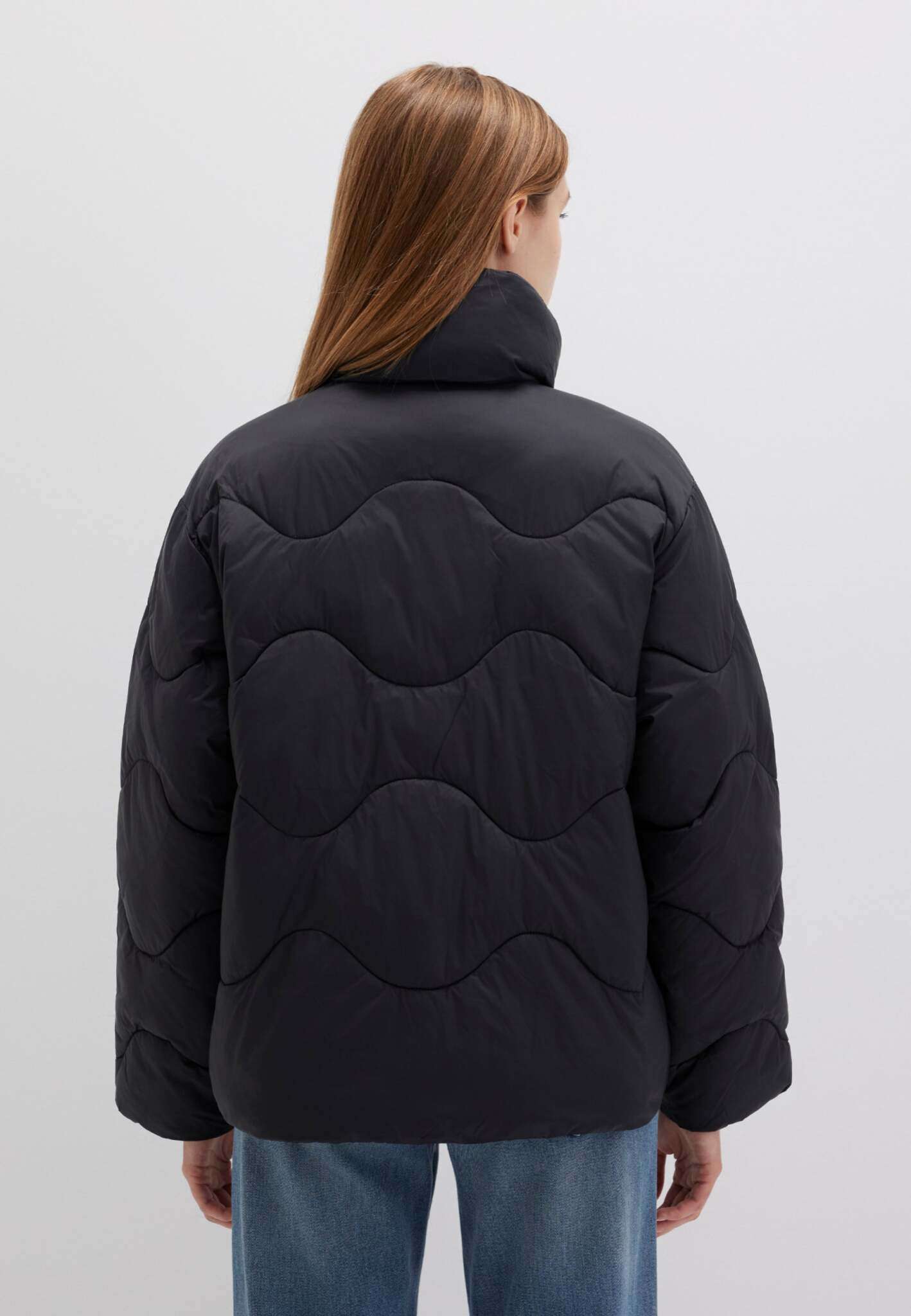 Giacca a collo alto in nero Giacche Mavi