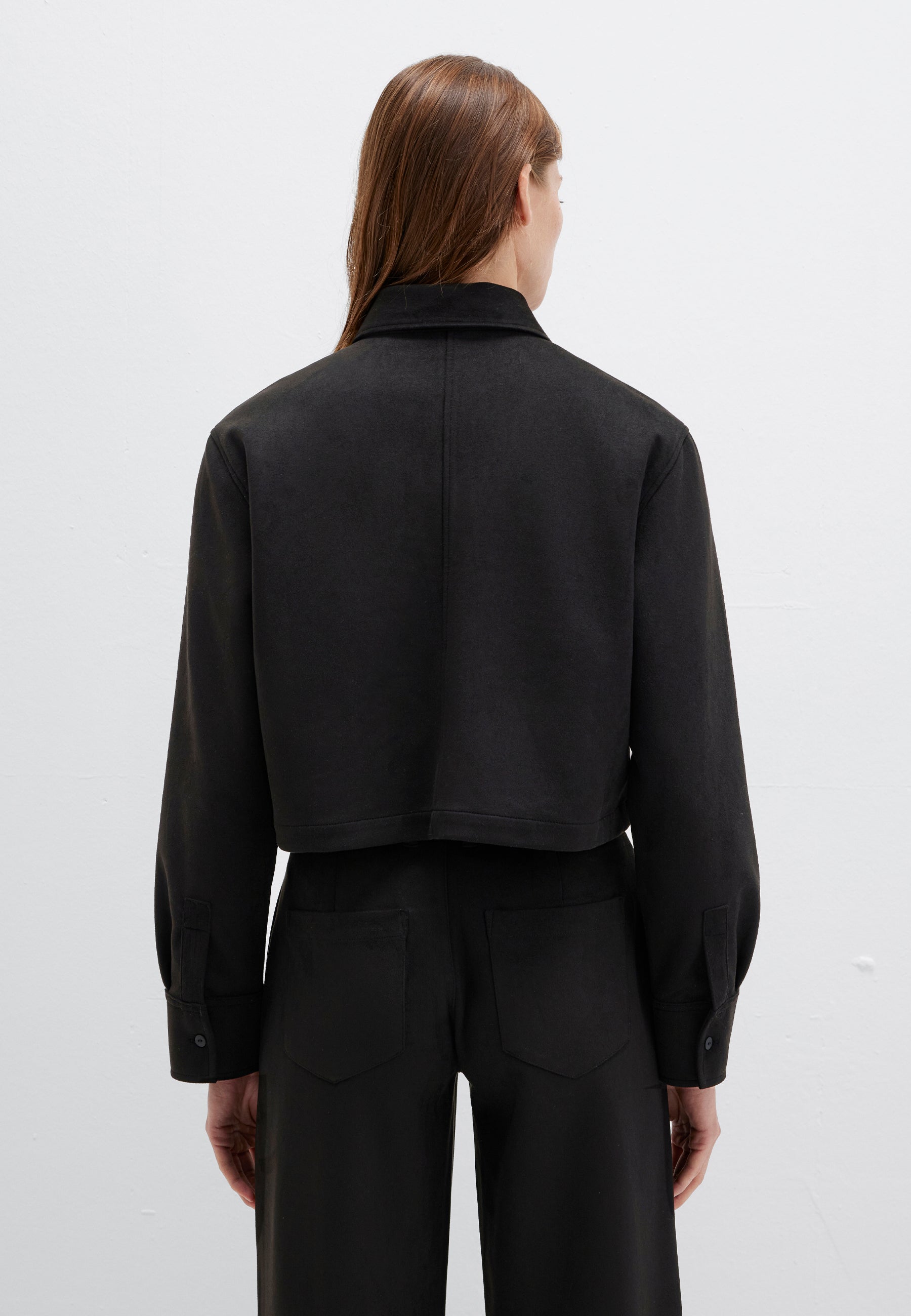 Camicia a maniche lunghe in tessuto nero Camicie Mavi