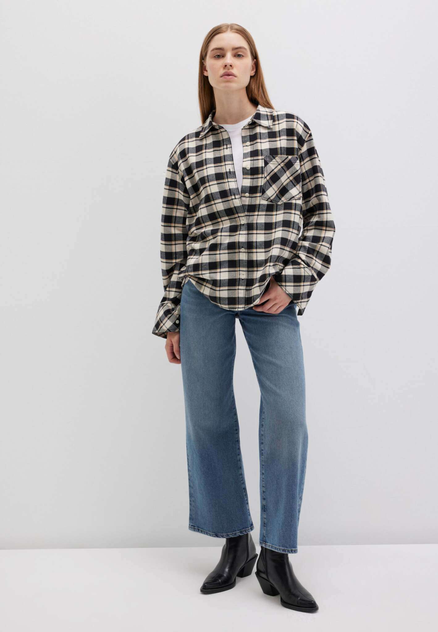 Camicia in tessuto a quadri marrone Camicie Mavi