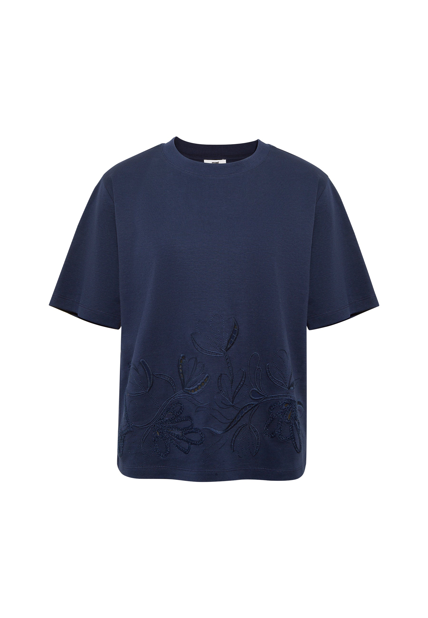 Maglietta a maniche corte in jersey alla moda blu navy Blazer T-Shirts Mavi