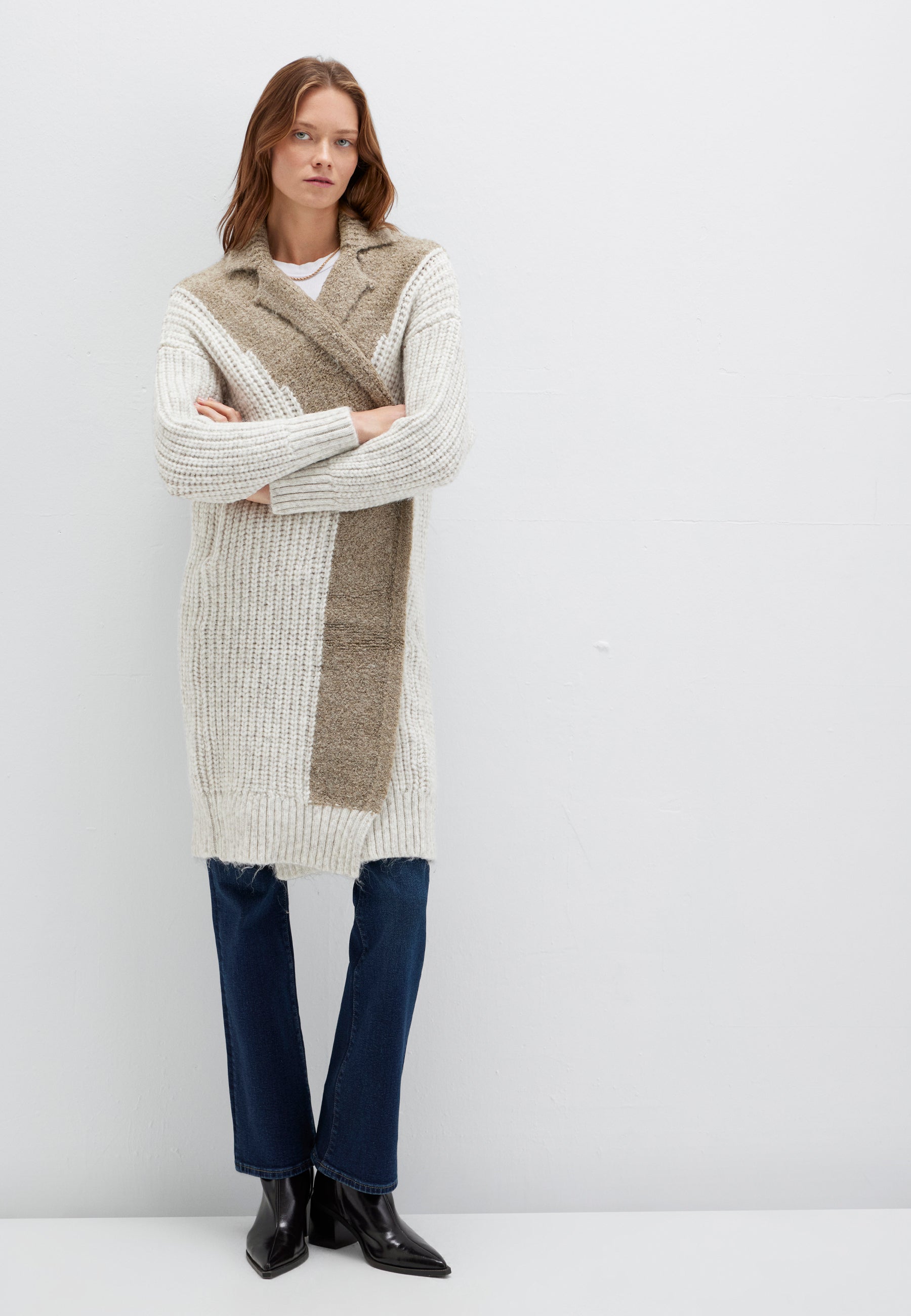 Cardigan a righe salvia argento Cardigan Mavi