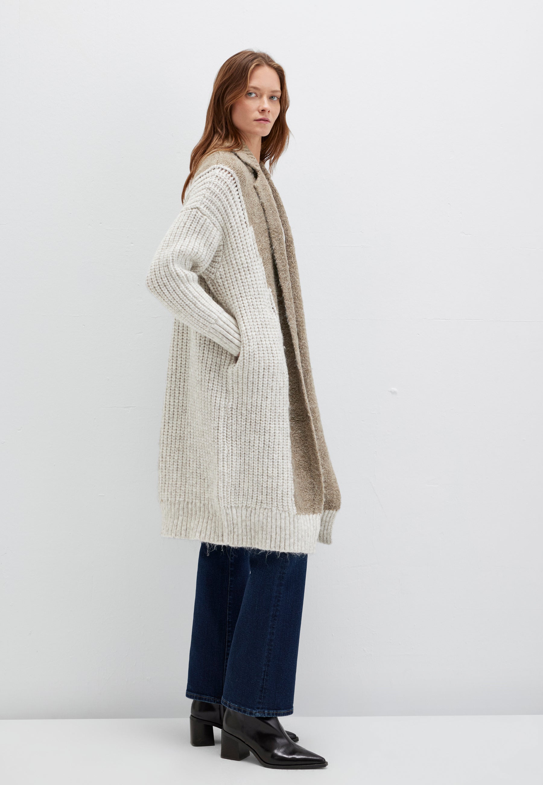 Cardigan a righe salvia argento Cardigan Mavi