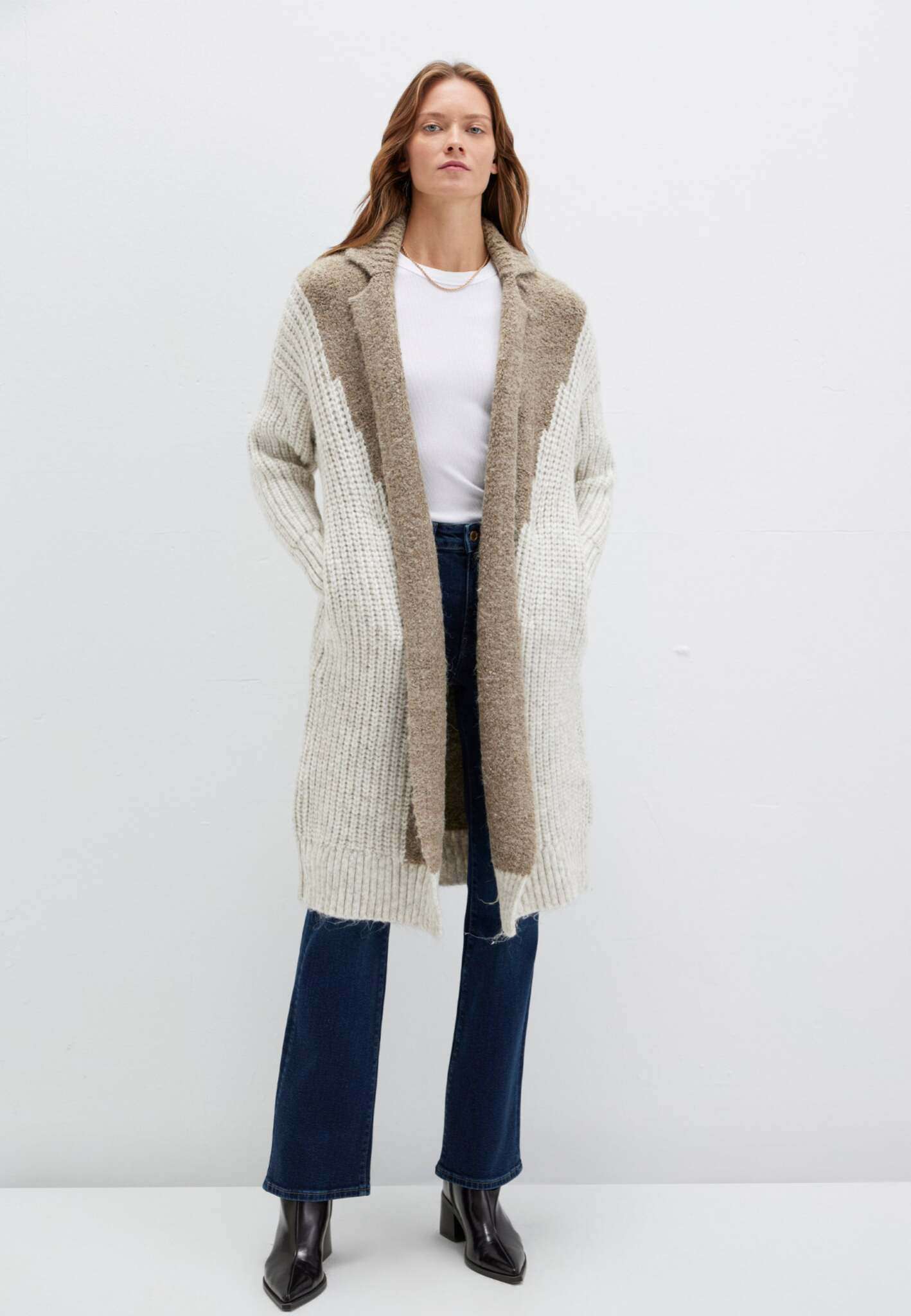 Cardigan a righe salvia argento Cardigan Mavi