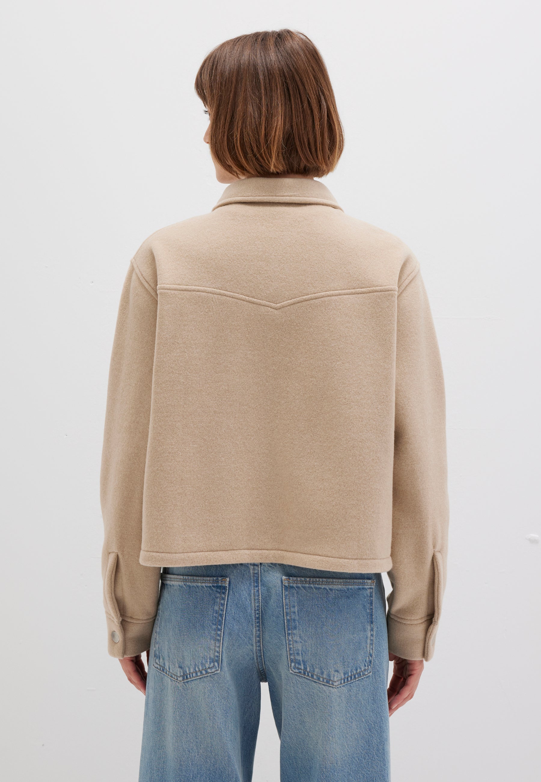 Felpa con bottoni in pavé melange Giacche Mavi