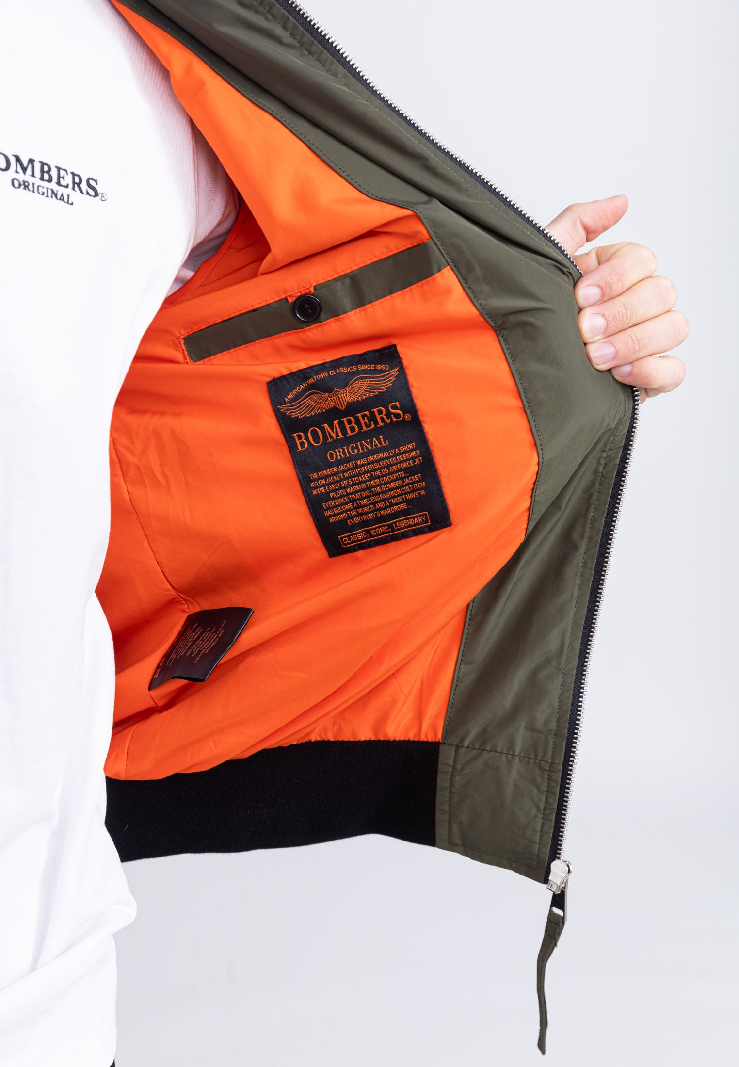 MA1 M bomber in kaki Giacche Bombers Original