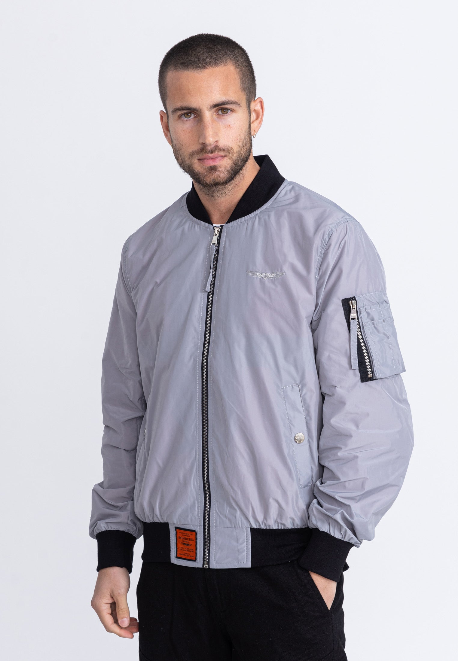 Giacca bomber MA1 M in L.Grey Jackets Bombers Original