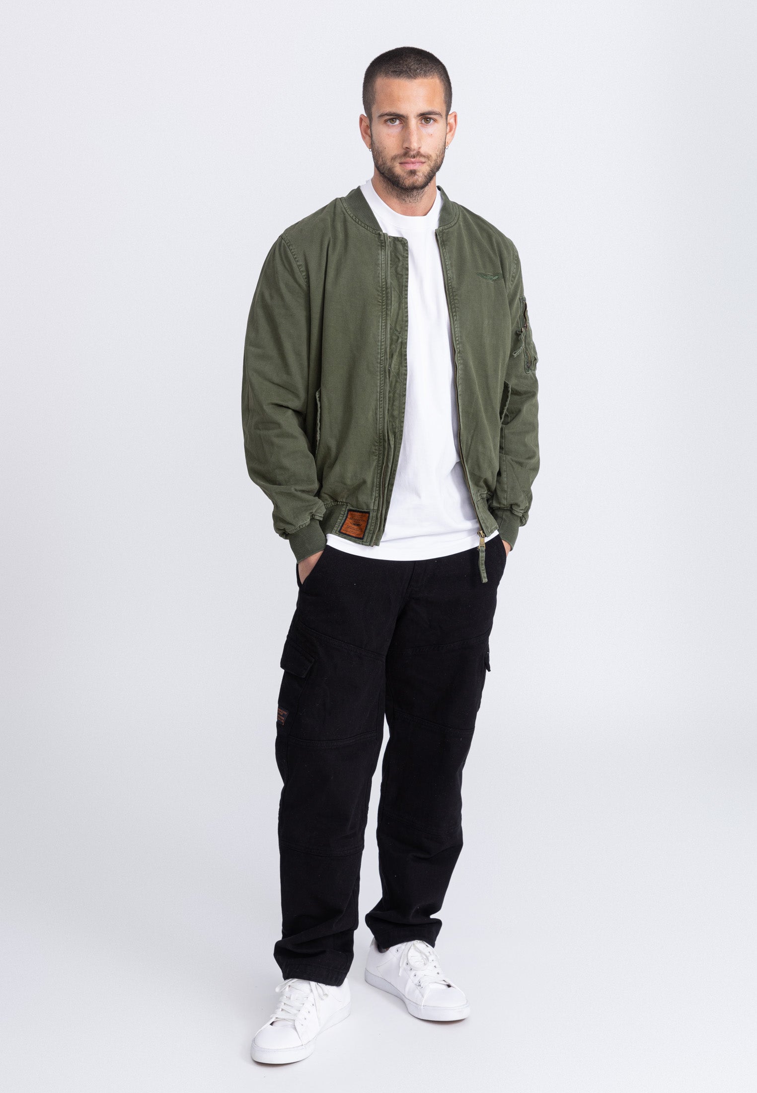 Giacca bomber Mac M in kaki Giacche Bombers Original
