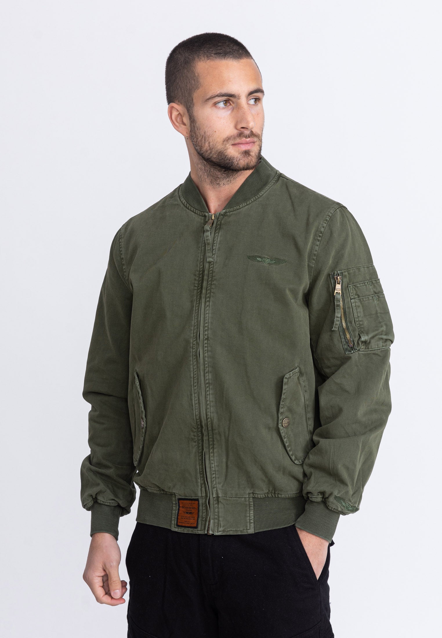 Giacca bomber Mac M in kaki Giacche Bombers Original