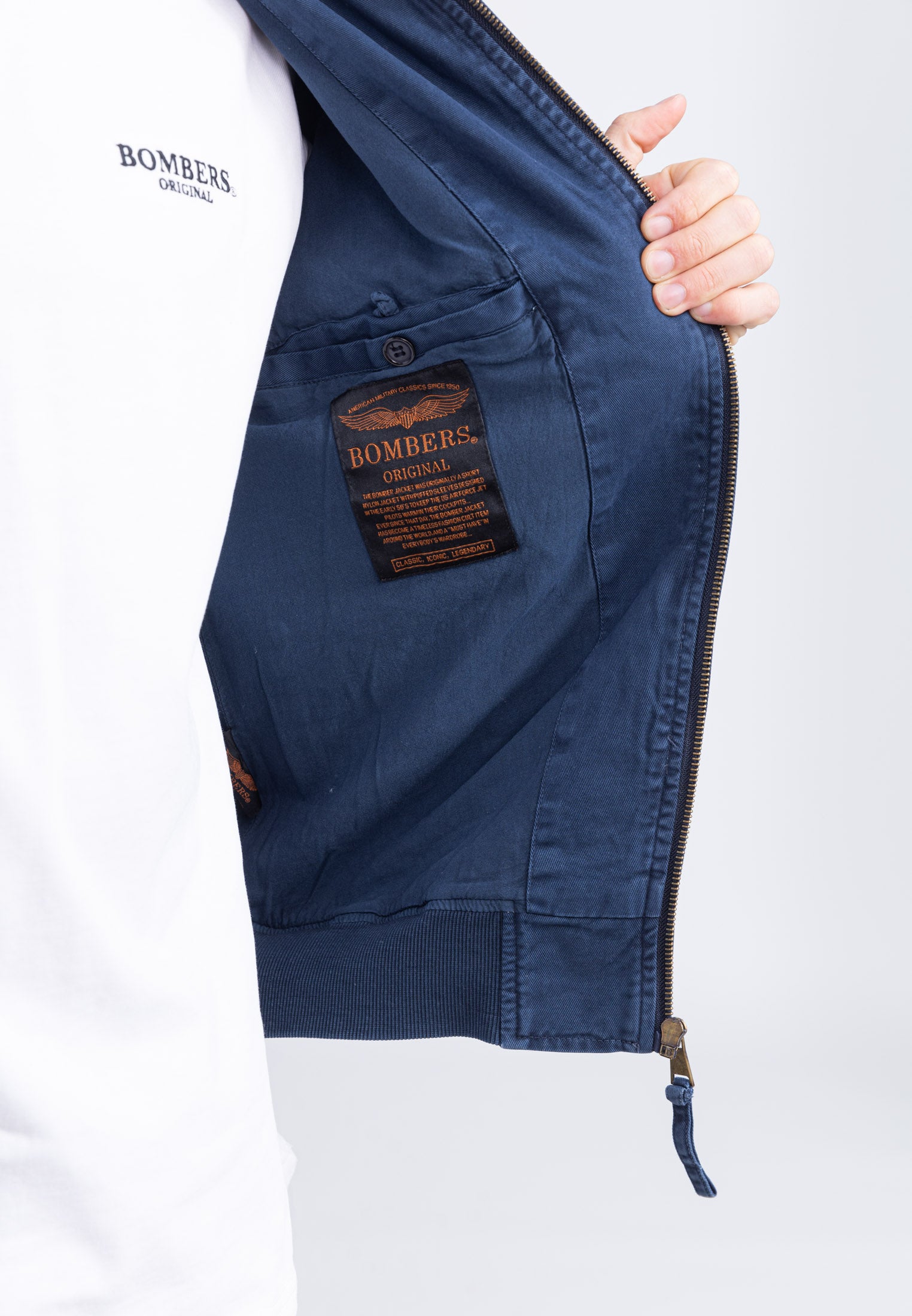 Giubbotto bomber Mac M in Giacche Navy Bombers Original